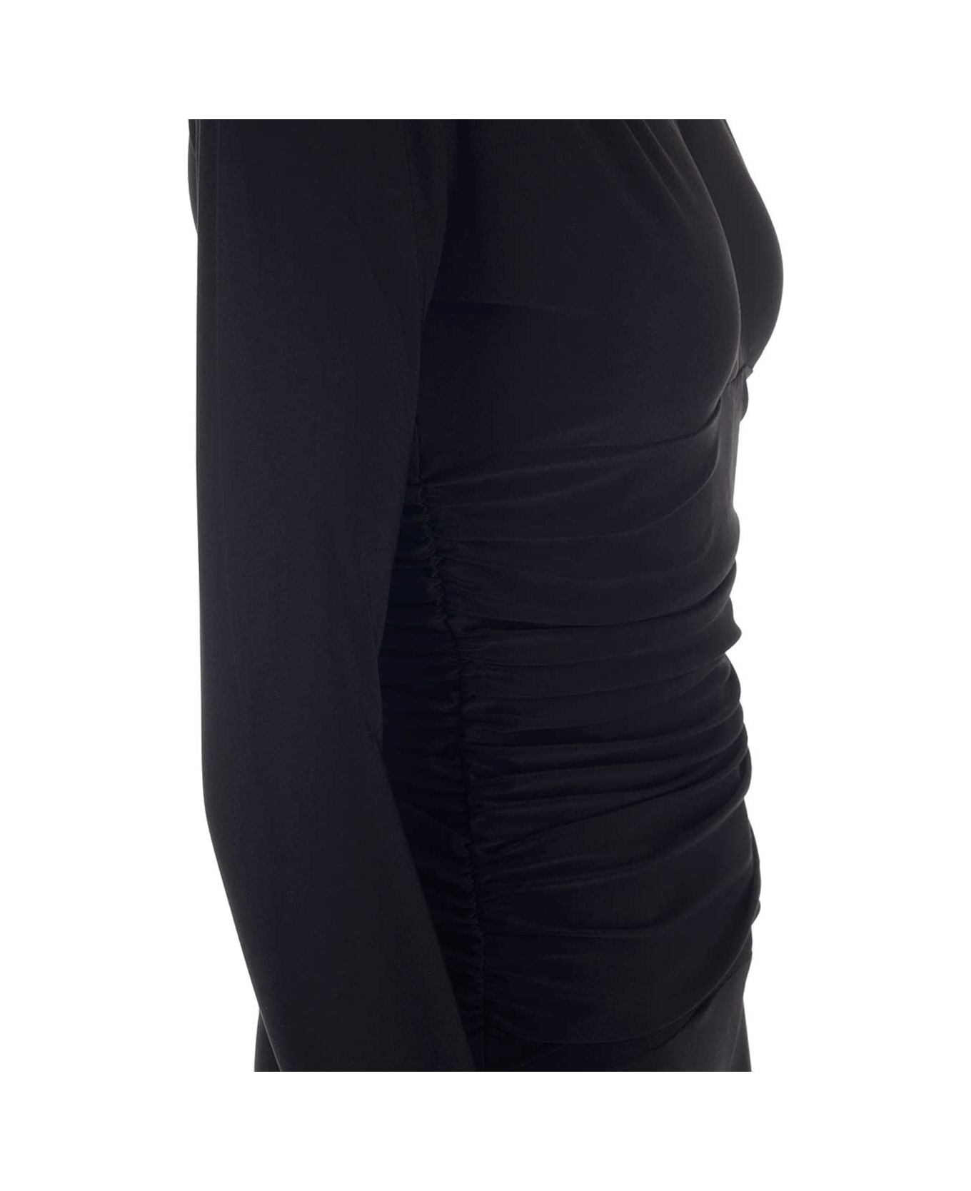 Norma Kamali Jersey Jumpsuit With Long Sleeves - Black