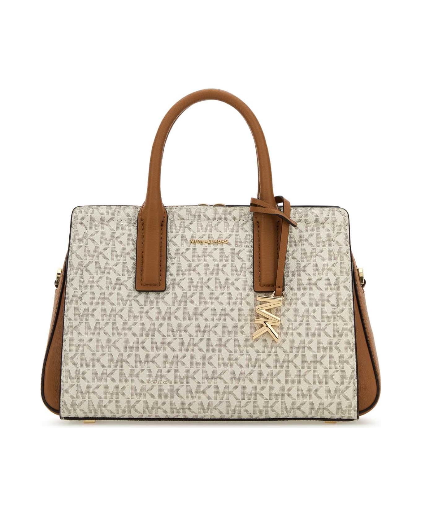 Michael Kors Printed Canvas Small Laila Handbag - VANILLA/ACRN