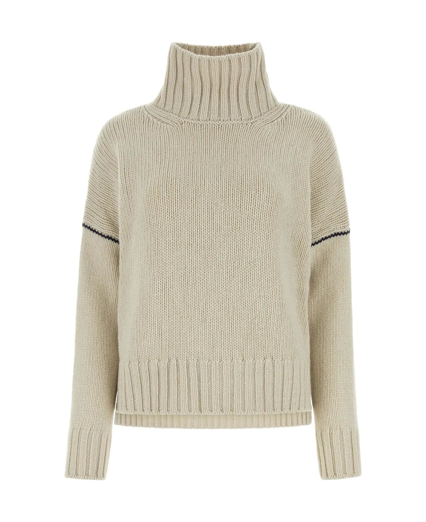 Woolrich Sand Wool Sweater - MILKYCREAM フリース