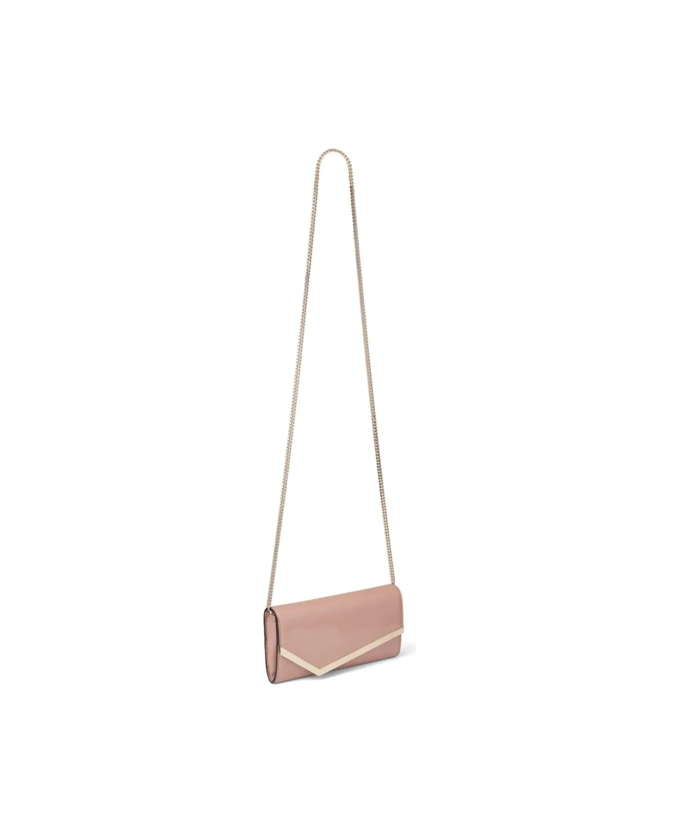 Jimmy Choo Emmie Clutch Bag In Ballet Pink Patent Leather - Pink クラッチバッグ