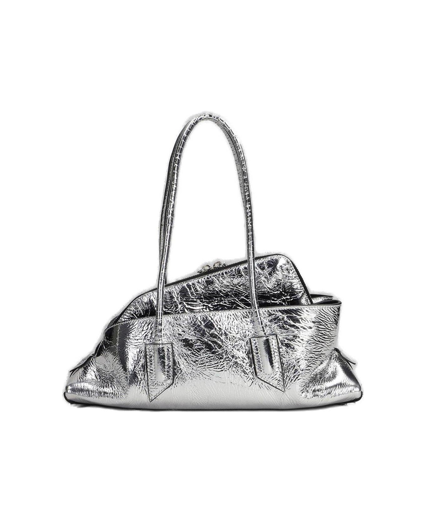 The Attico La Passeggiata Small Top Handle Bag - Silver
