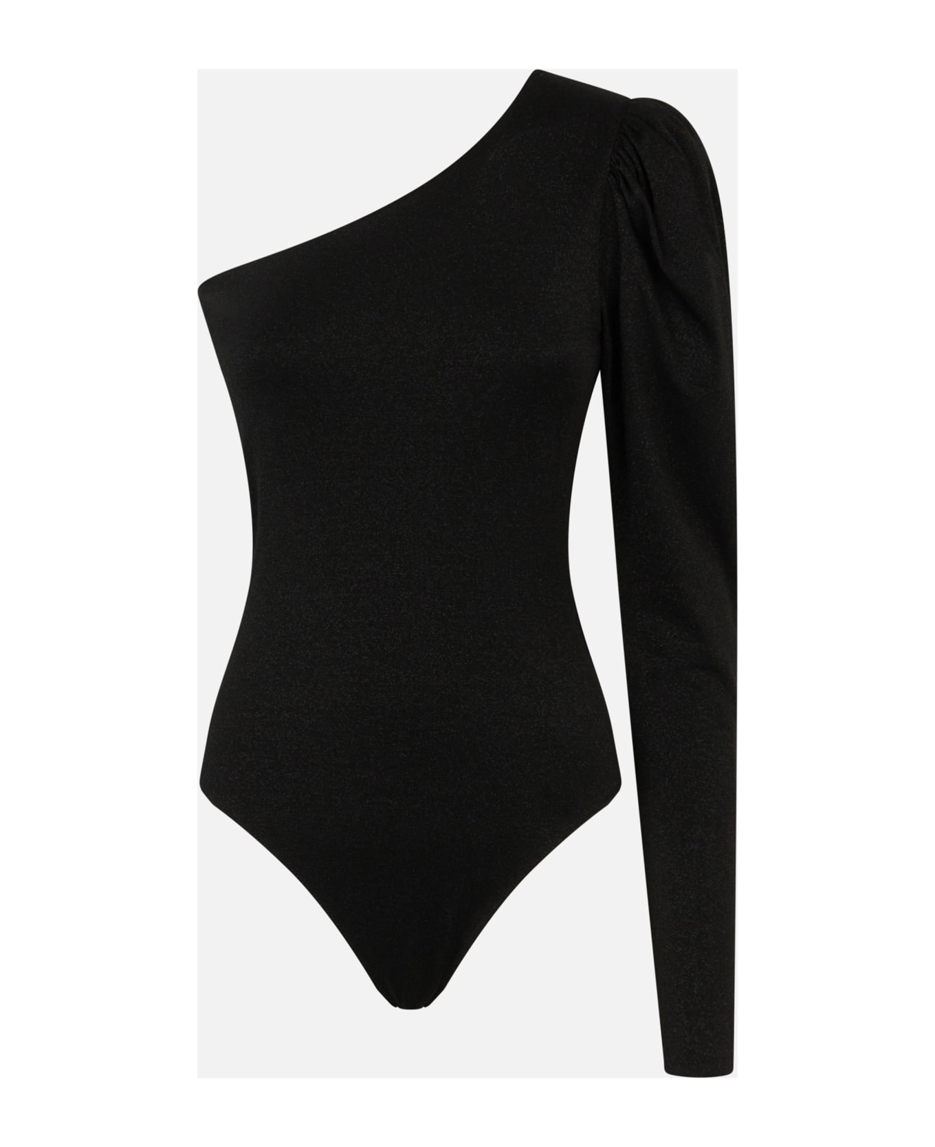 MC2 Saint Barth Knitted Glitter Black One Shoulder Swimsuit / Bodywear - BLACK