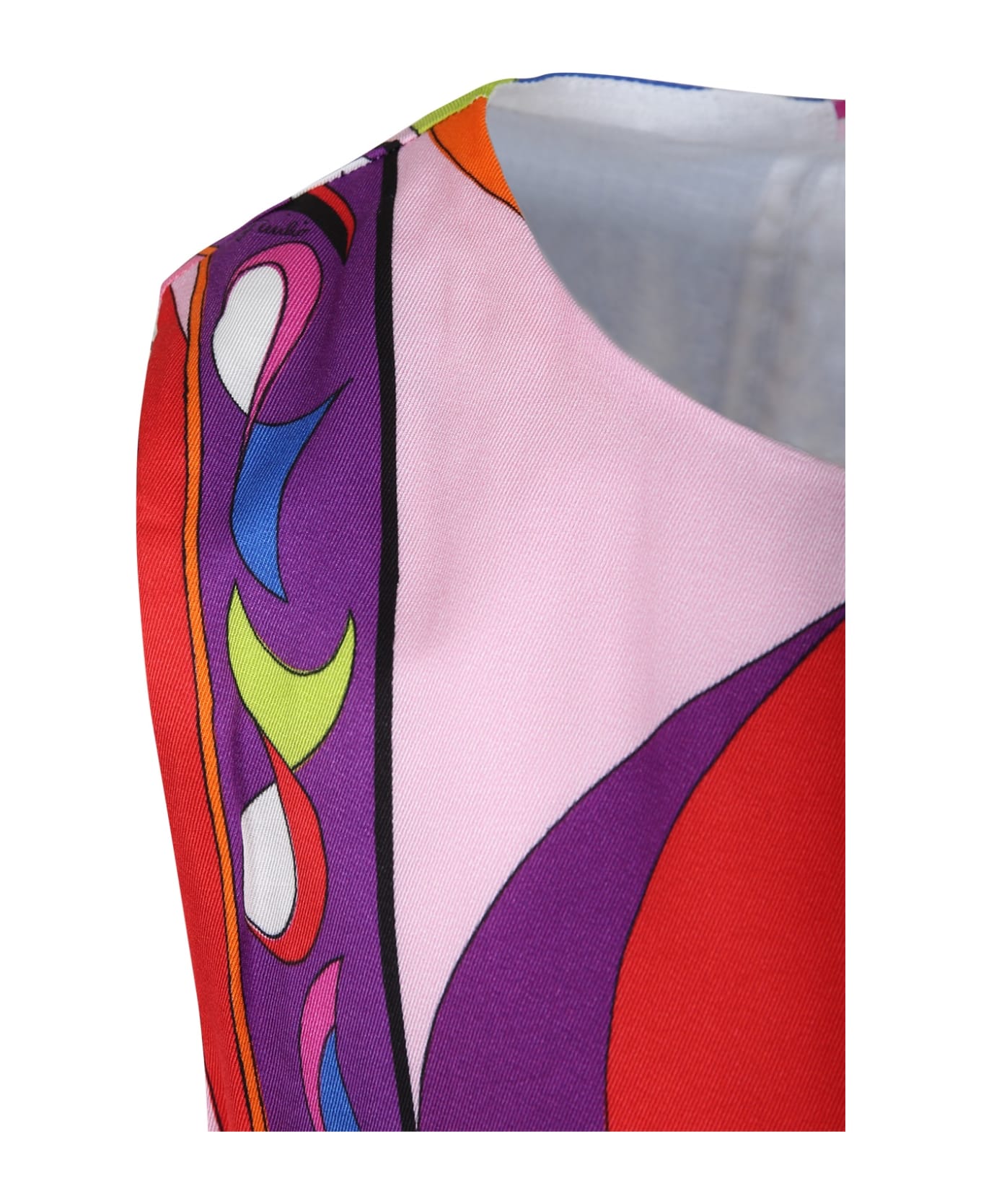 Pucci Multicolor Dress For Girl - Multicolor ワンピース＆ドレス