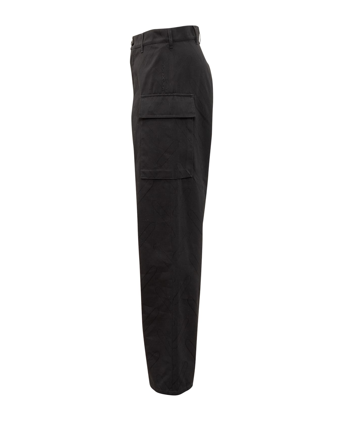Marni Pants In Black Cotton - BLACK