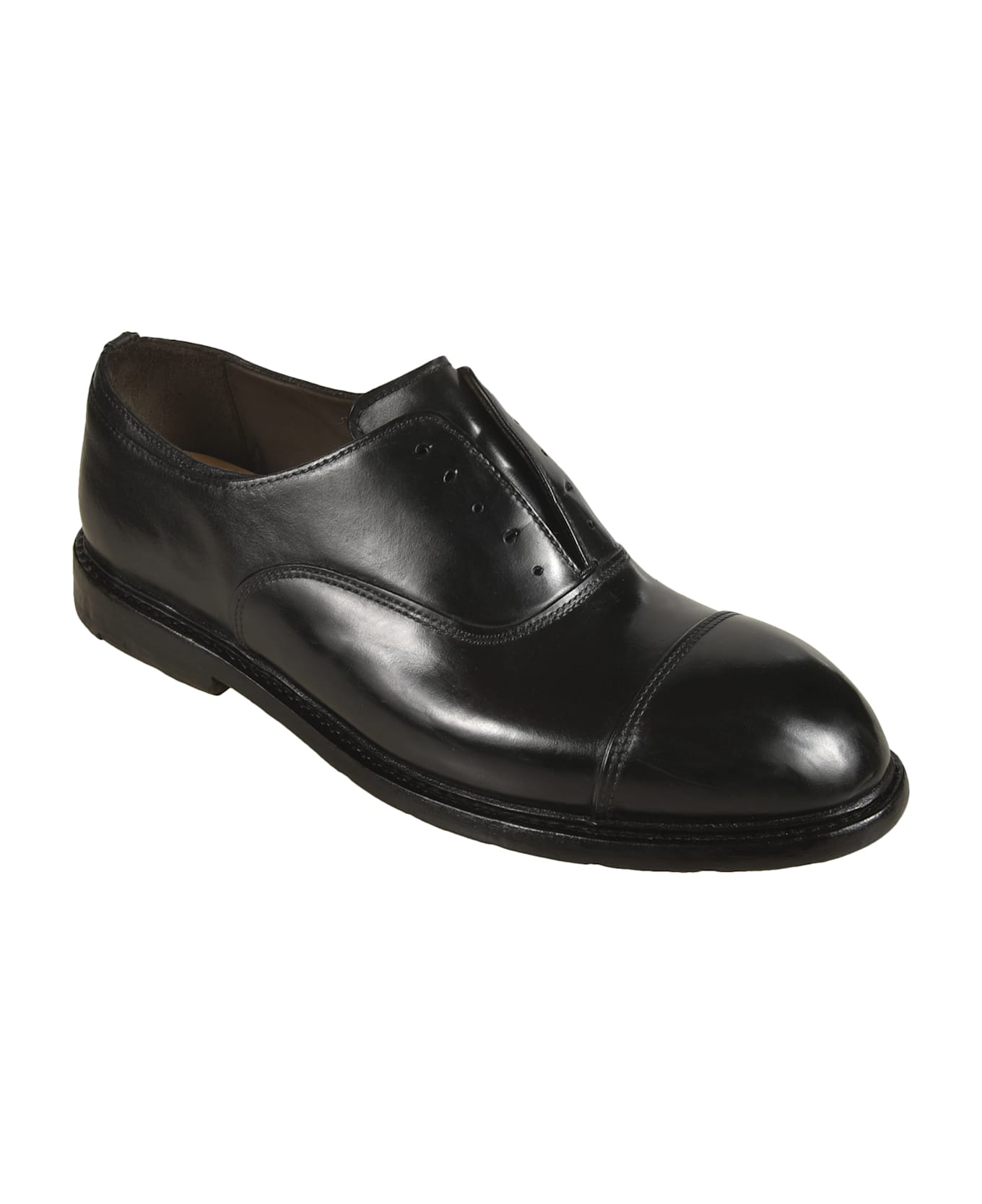 Premiata Lace-less Derby Shoes - Black