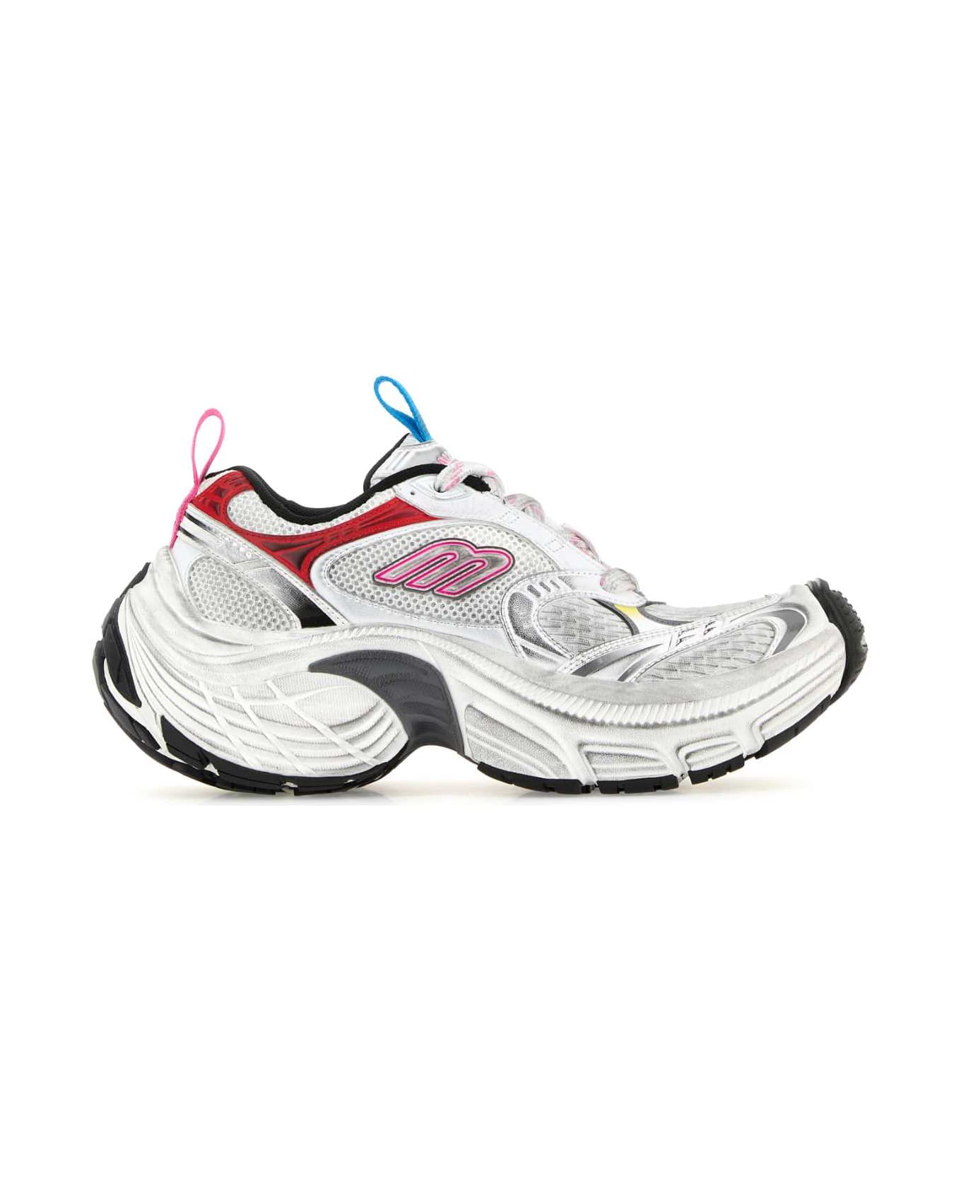 Balenciaga Multicolor Mesh And Rubber 6xl Sneakers - WHT /PINK/MULTIC/BLK