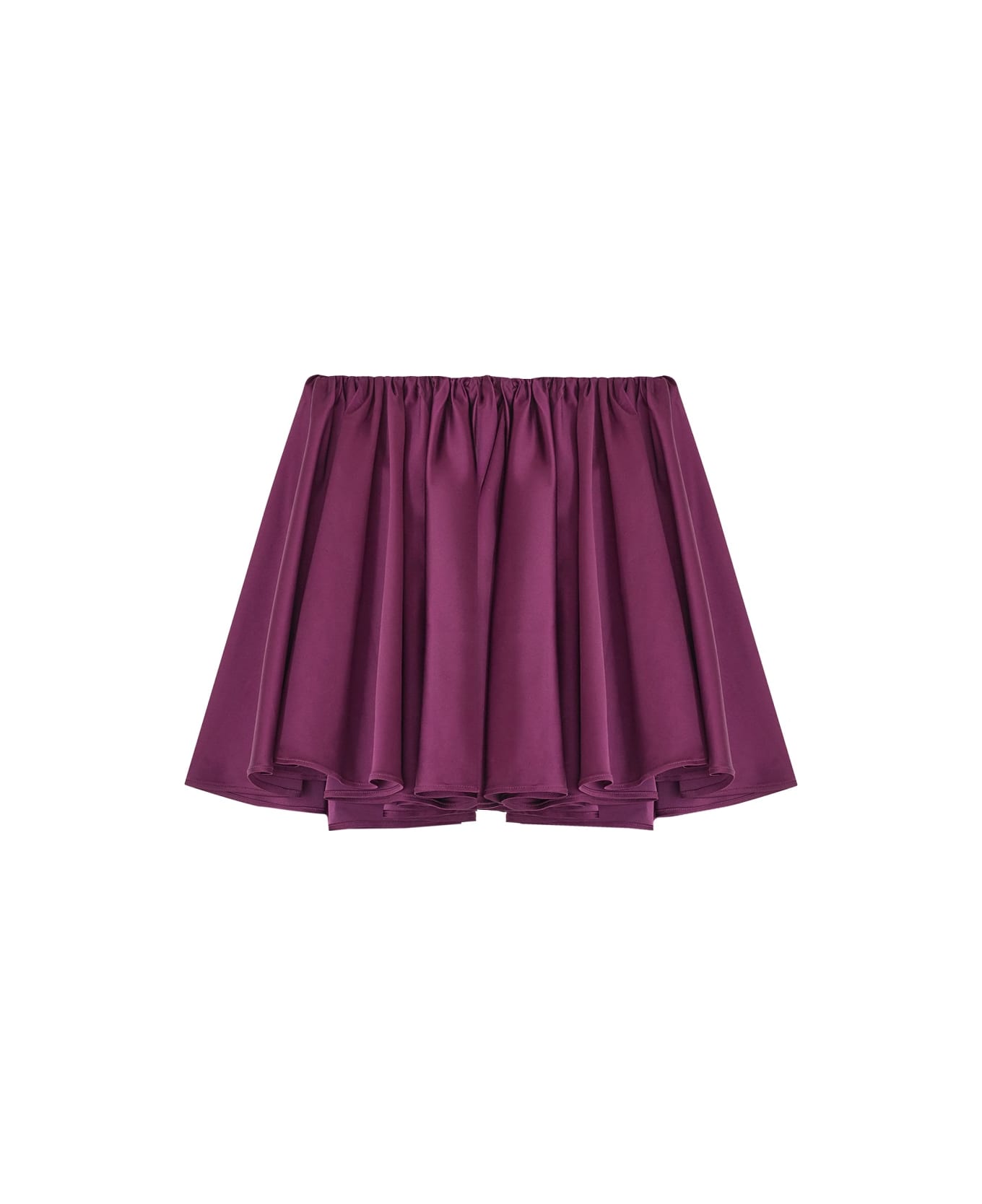 Ganni Miniskirt With Drape - BORDEAUX
