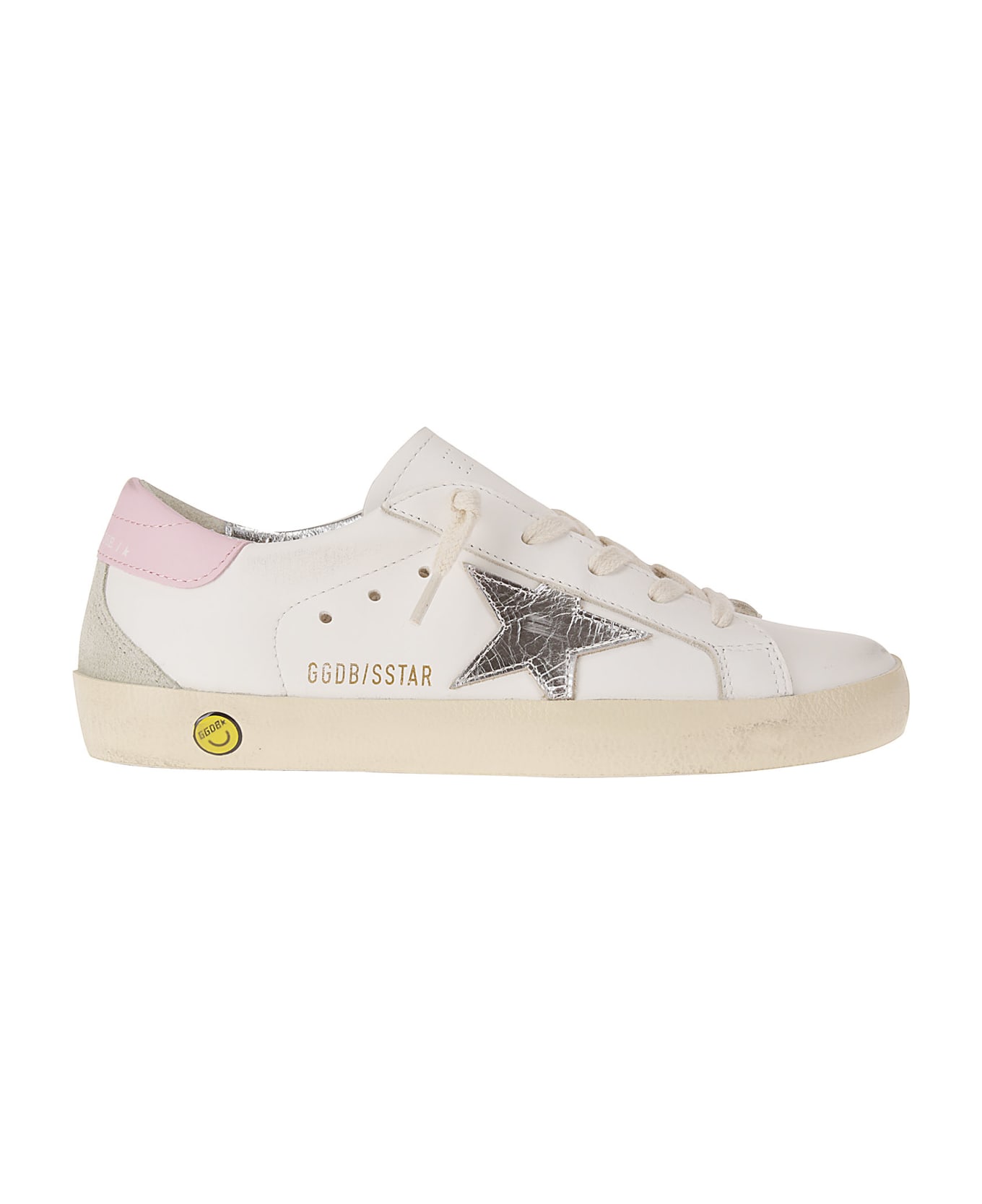 Golden Goose Super-star Leather Upper And Heel Laminated Sta - WHITE/SILVER/ICE/ORCHID PINK