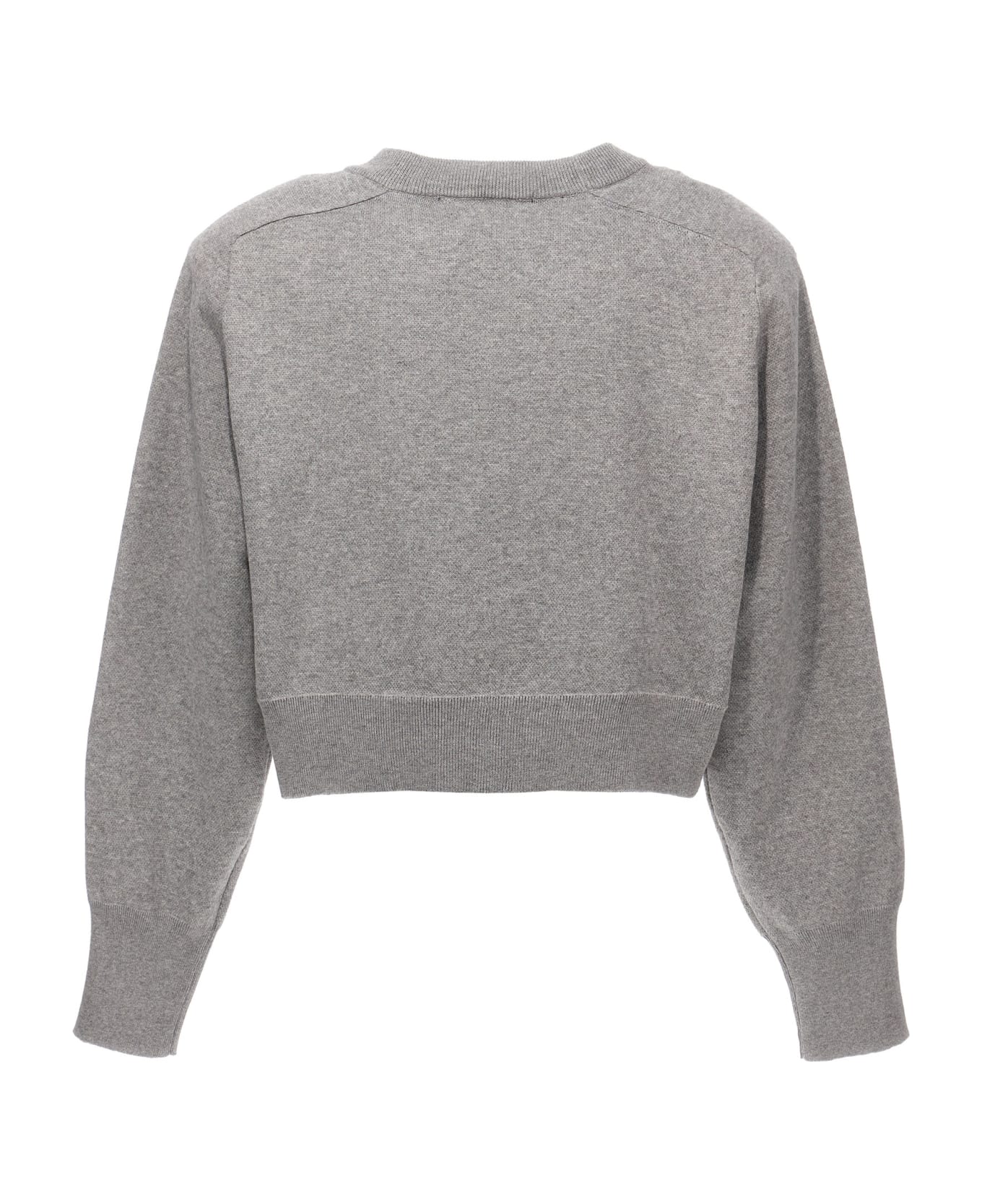 Rotate by Birger Christensen 'firm Knit Cropped' Sweater - Gray ニットウェア