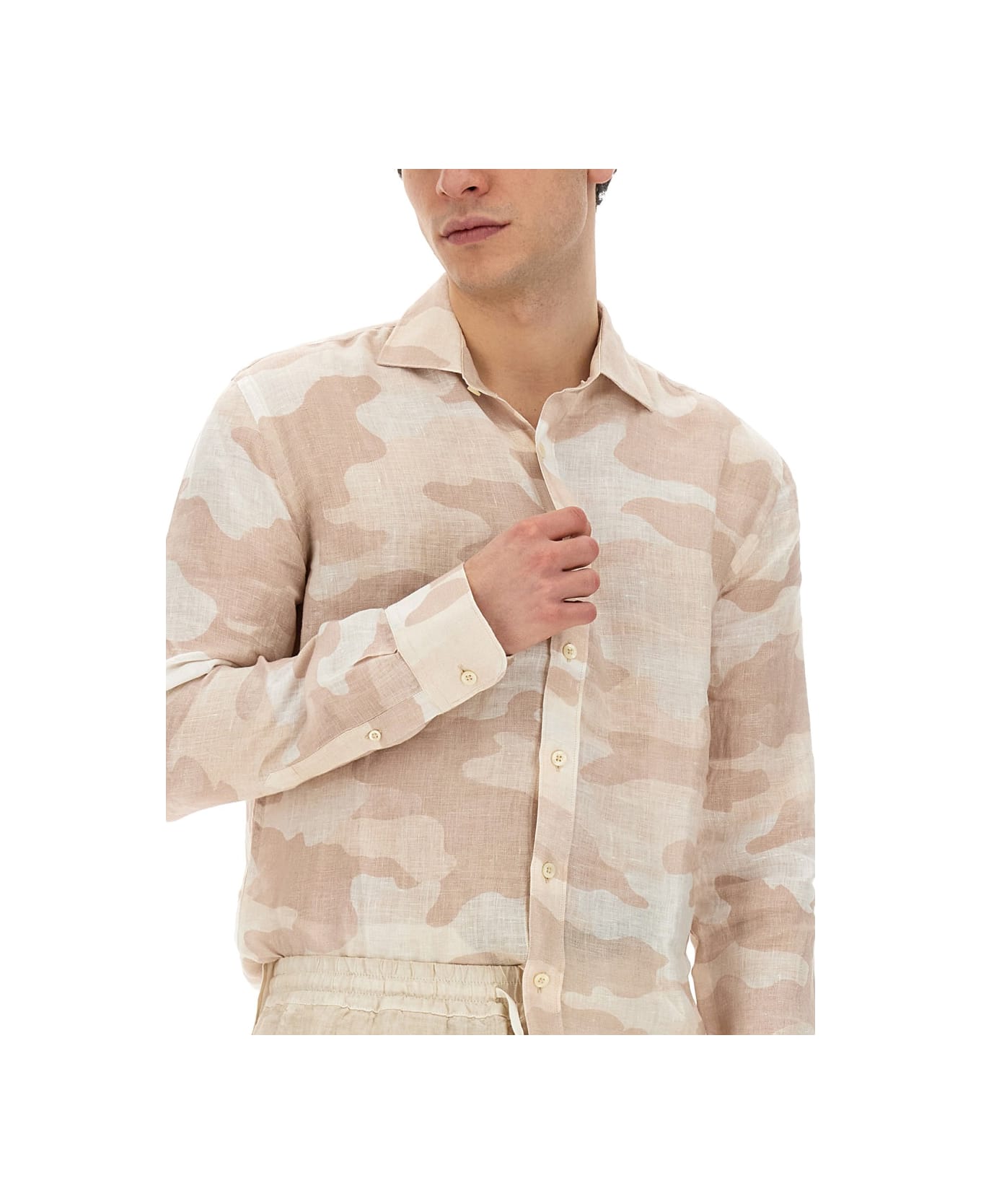 120% Lino Slim Fit Shirt - IVORY シャツ