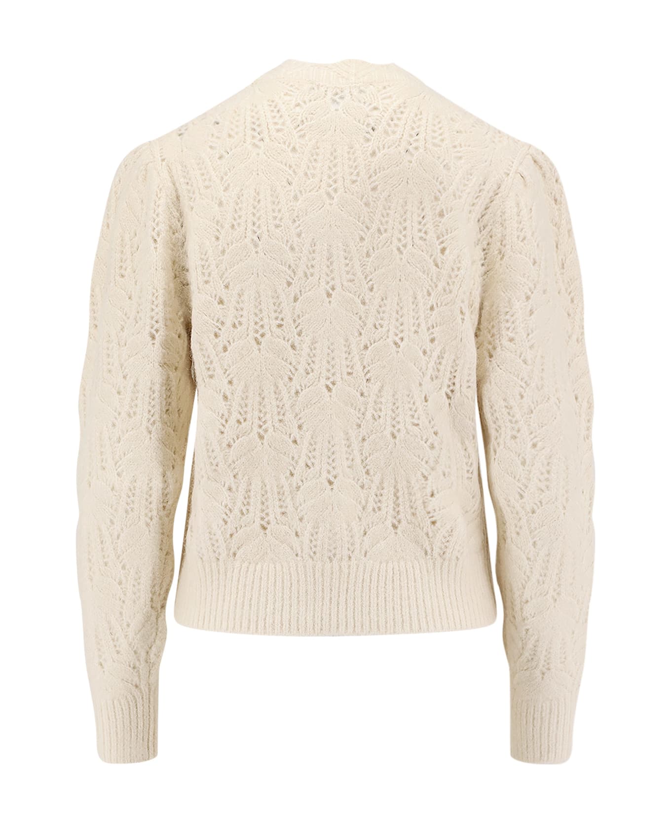 Marant Étoile Maxine Perforated Alpaca Blend Cardigan - Beige