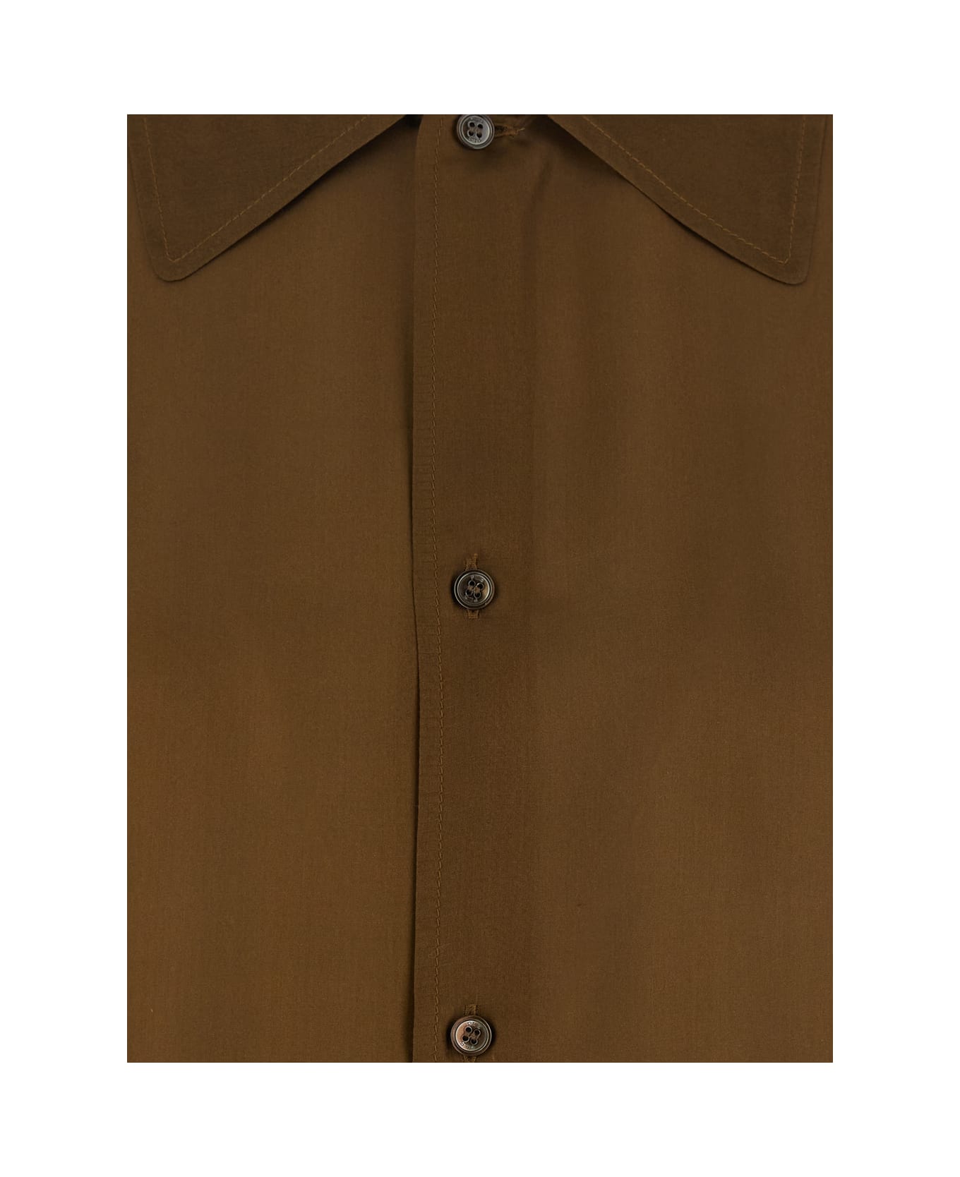 Philosophy di Lorenzo Serafini Cardigan With Wide Collar And Long Sleeves - Brown