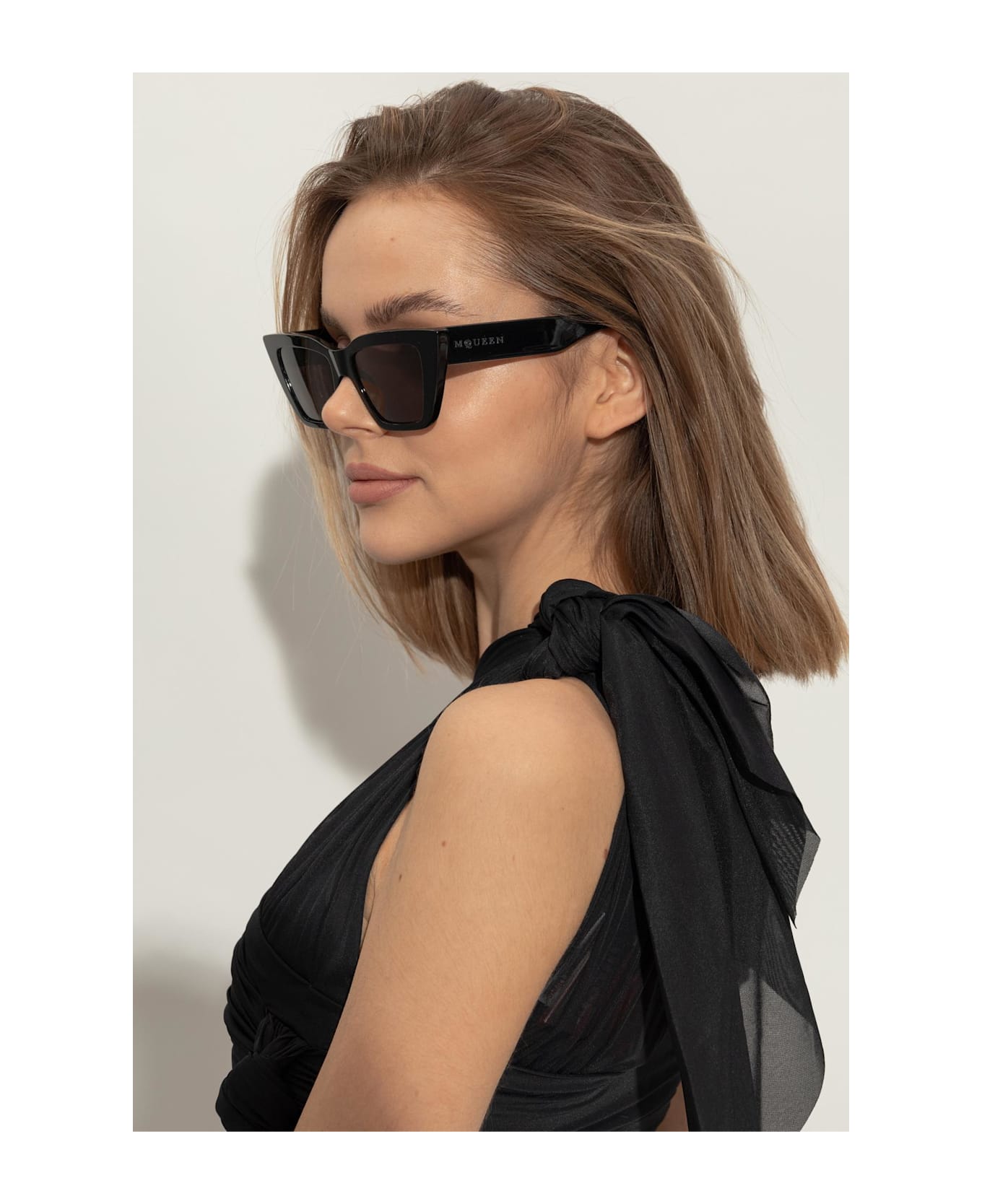 Alexander McQueen Sunglasses - BLACK-BLACK-SMOKEV