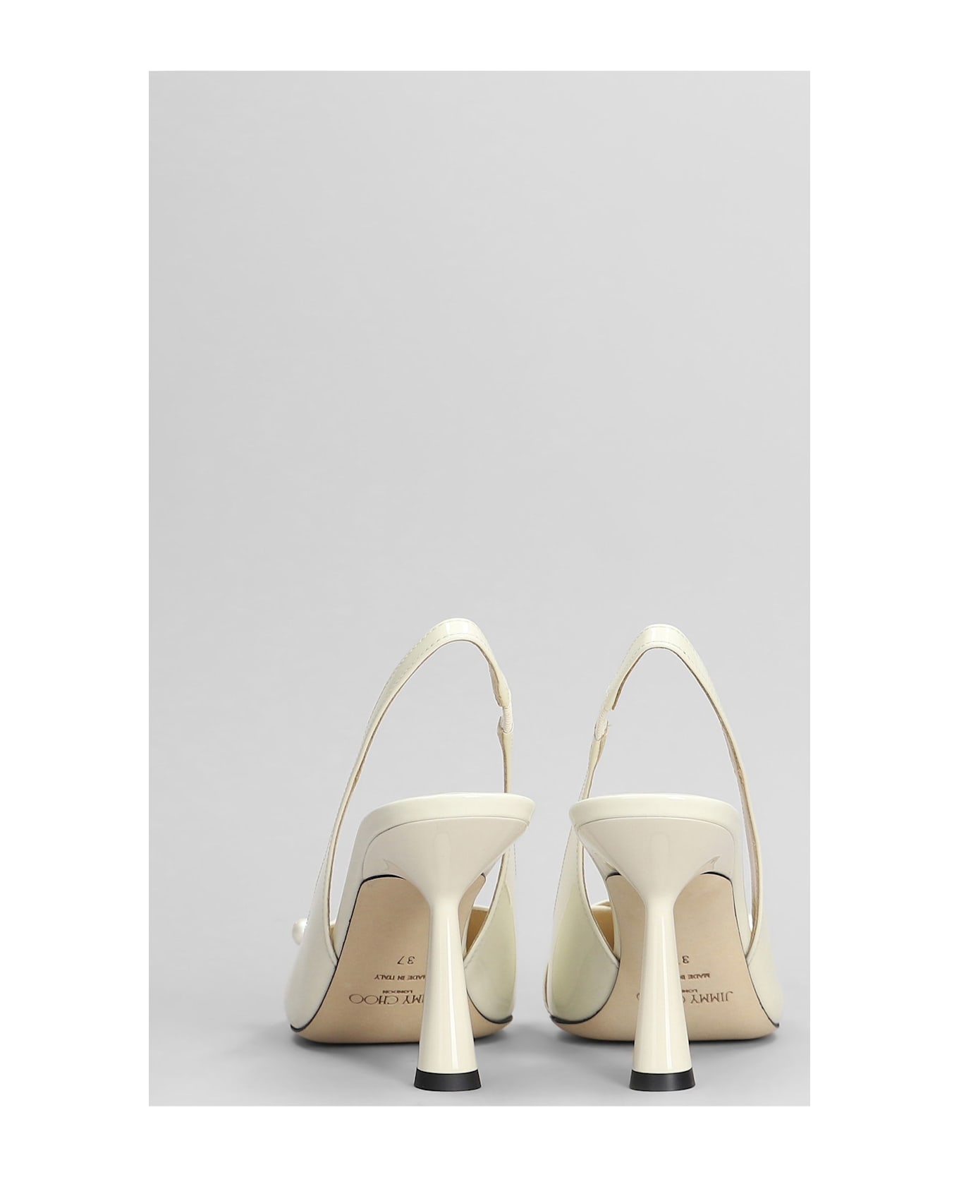 Jimmy Choo Amita 95 Pumps In White Leather - white