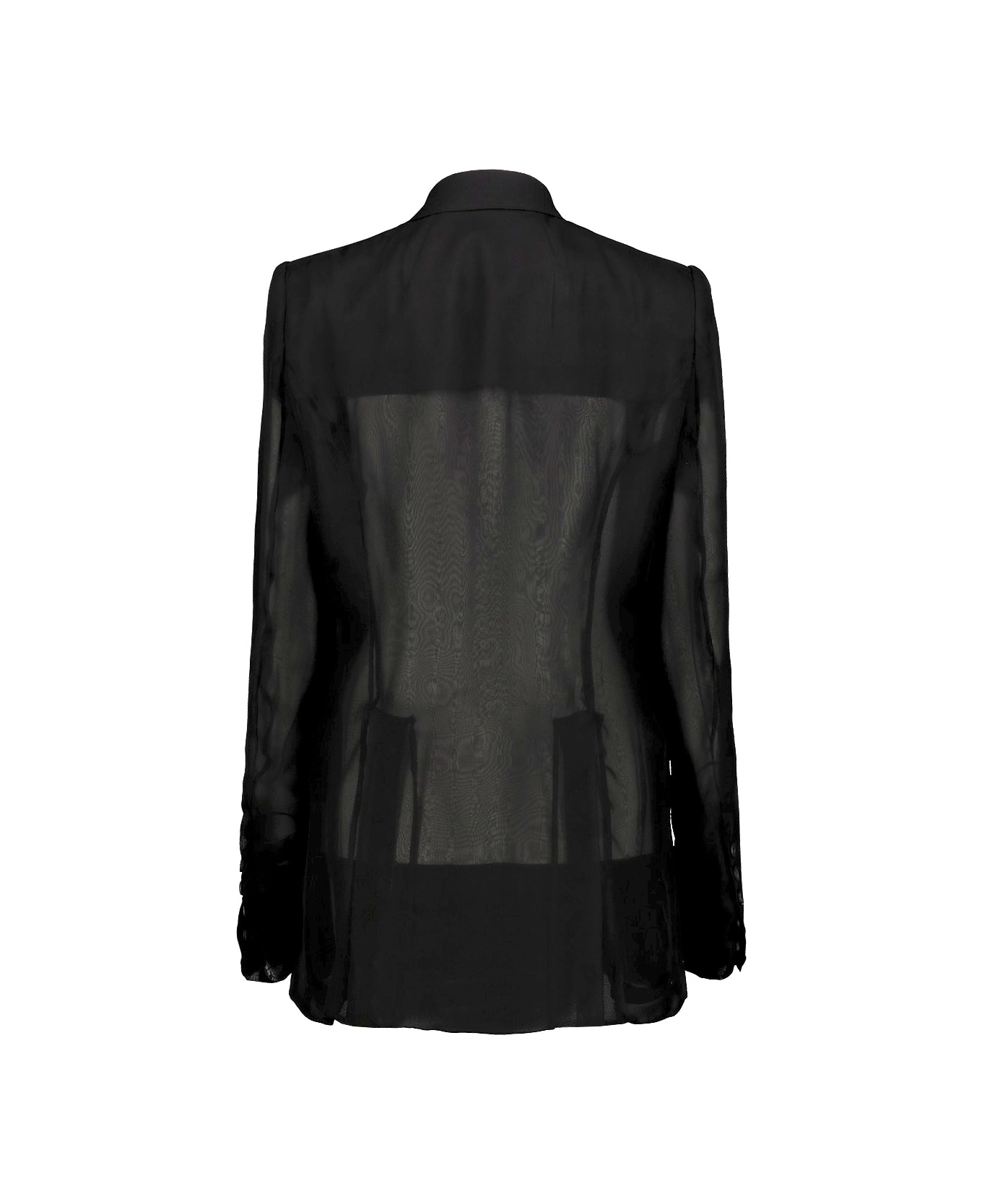 Rick Owens Jmf Double-breasted Silk Blazer - Black