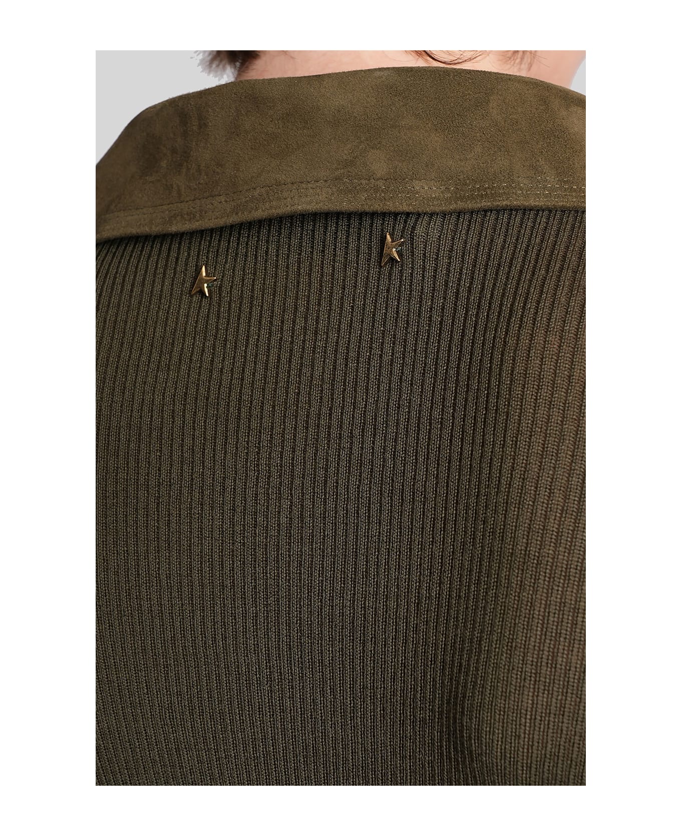 Golden Goose Orly Mini Dress In Green Cotton - green