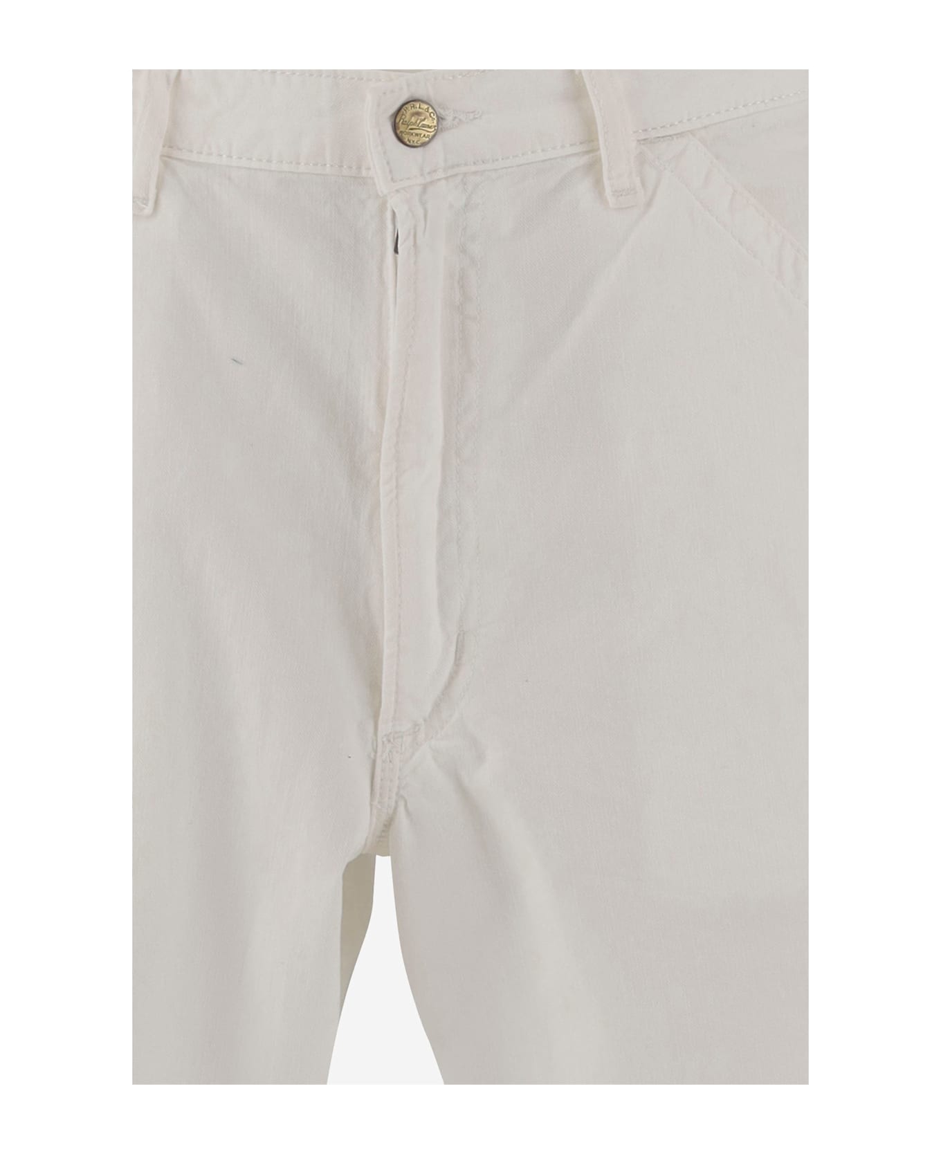Polo Ralph Lauren Cotton Short Pants With Frayed Edges - White