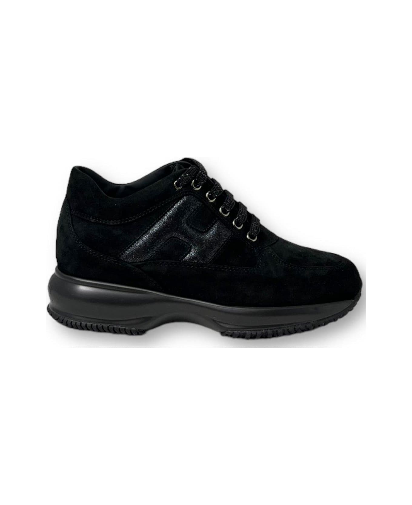 Hogan Interactive Lace-up Sneakers - Black