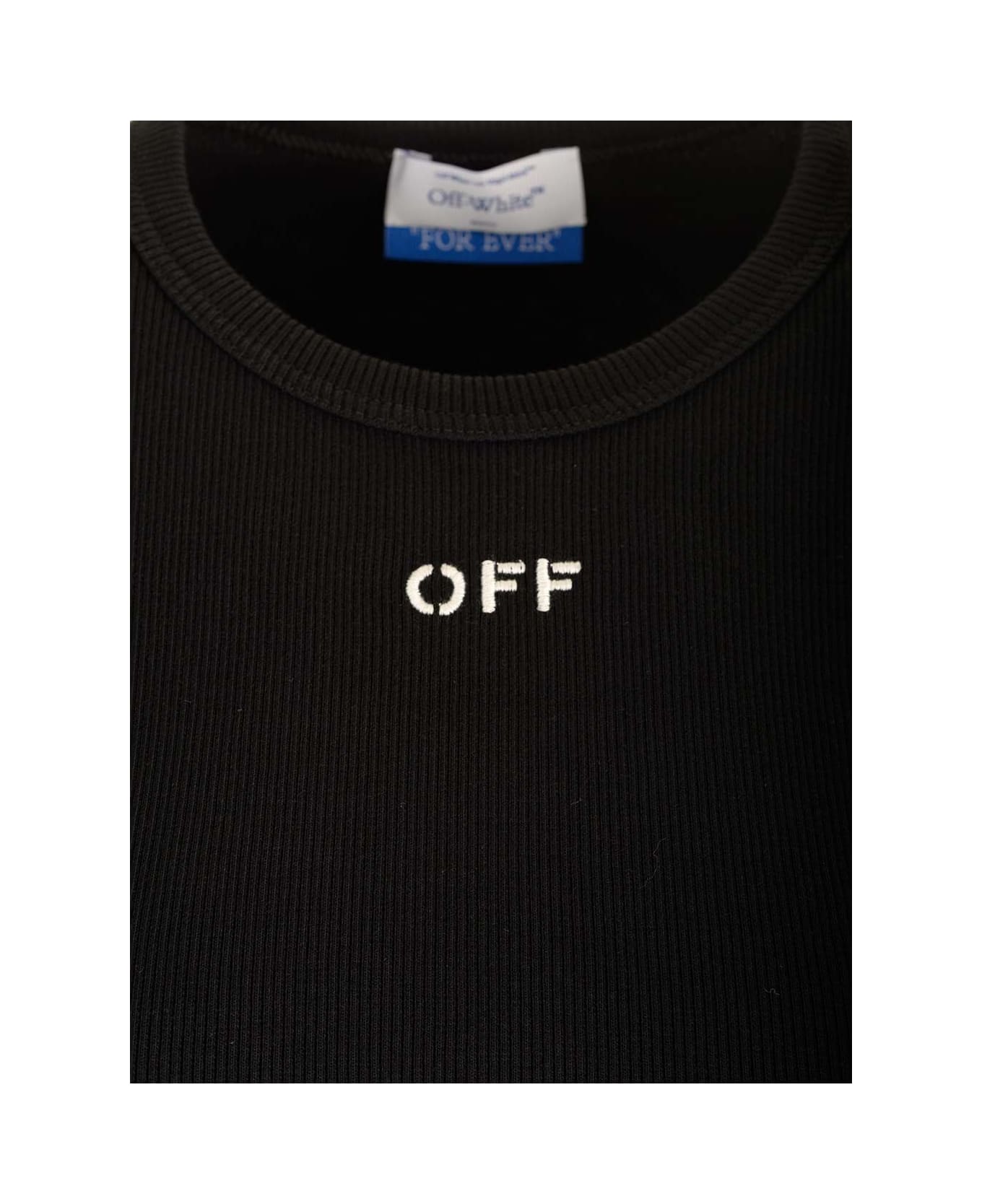 Off-White White T-shirt With Logo - Black White