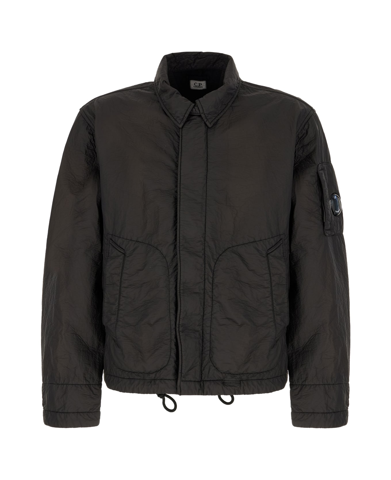 C.P. Company Black Synthetic Leather Jacket - BLACK