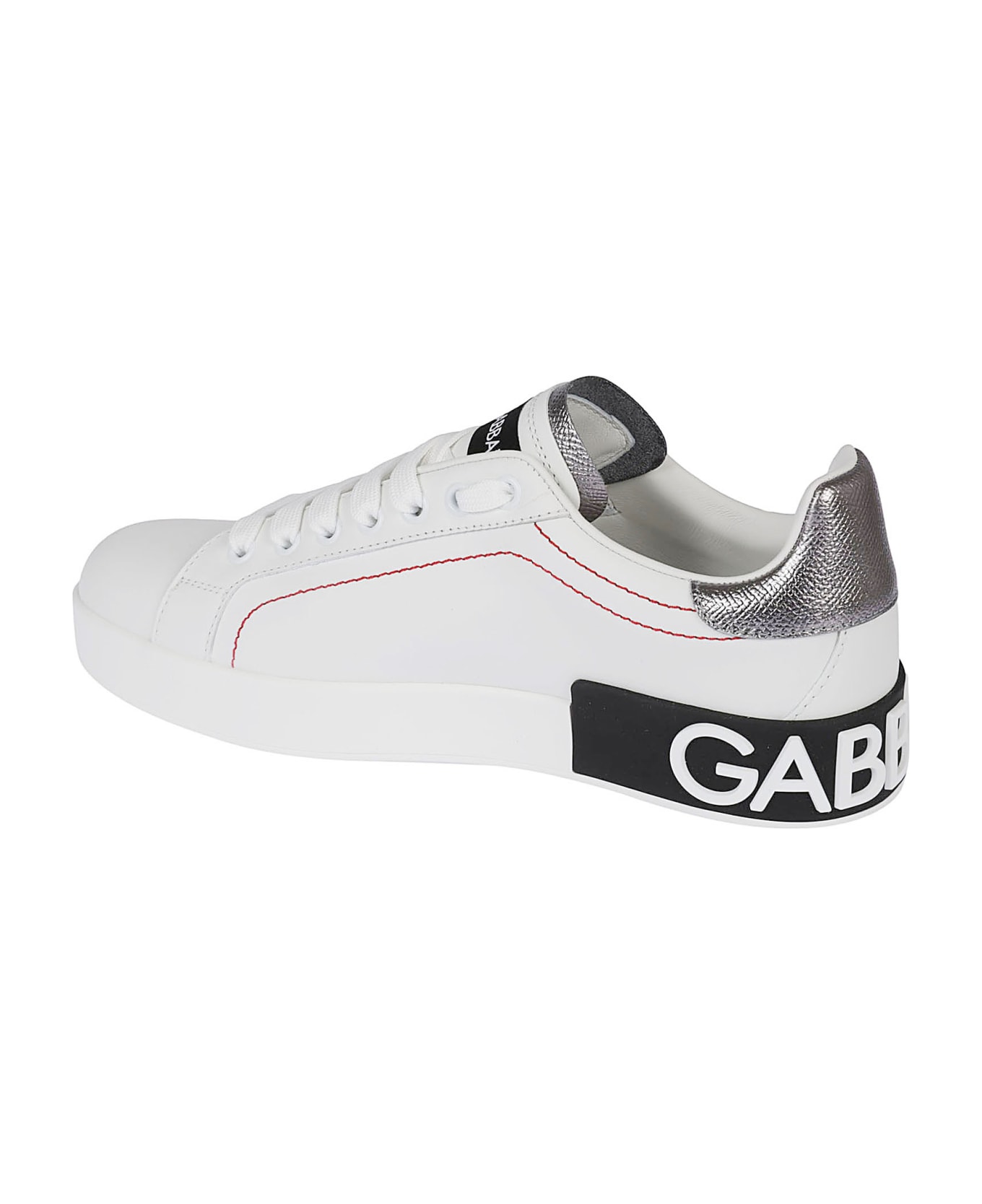Dolce & Gabbana Portofino Sneakers - White/Silver