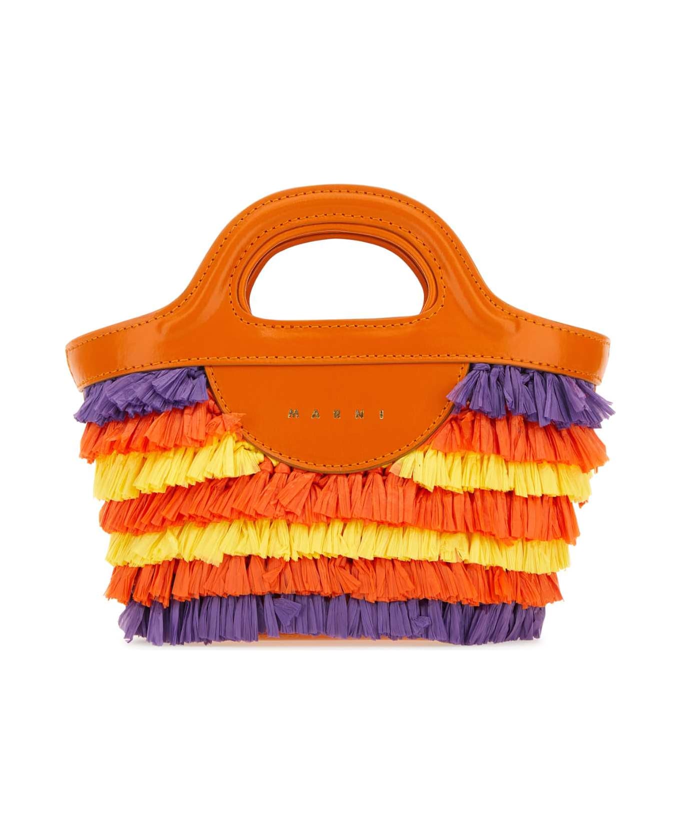 Marni Multicolor Fabric Micro Tropicalia Summer Handbag - CARROTYELLOWVIOLET