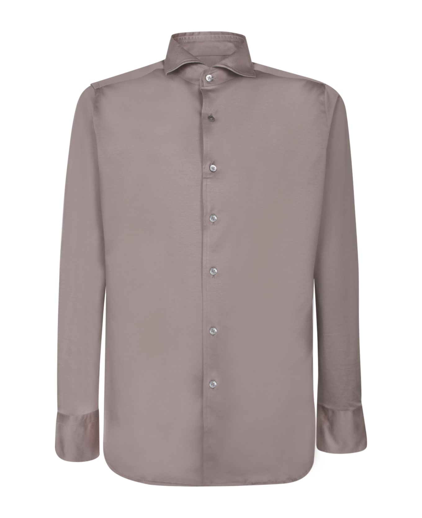 Canali Taupe Jersey Shirt - Beige