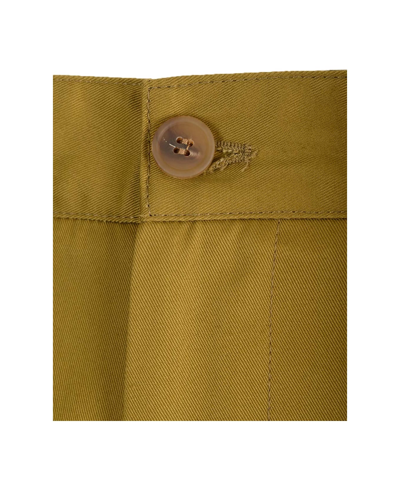 Maison Kitsuné Cotton Chino Trousers - P358 KHAKI GREEN