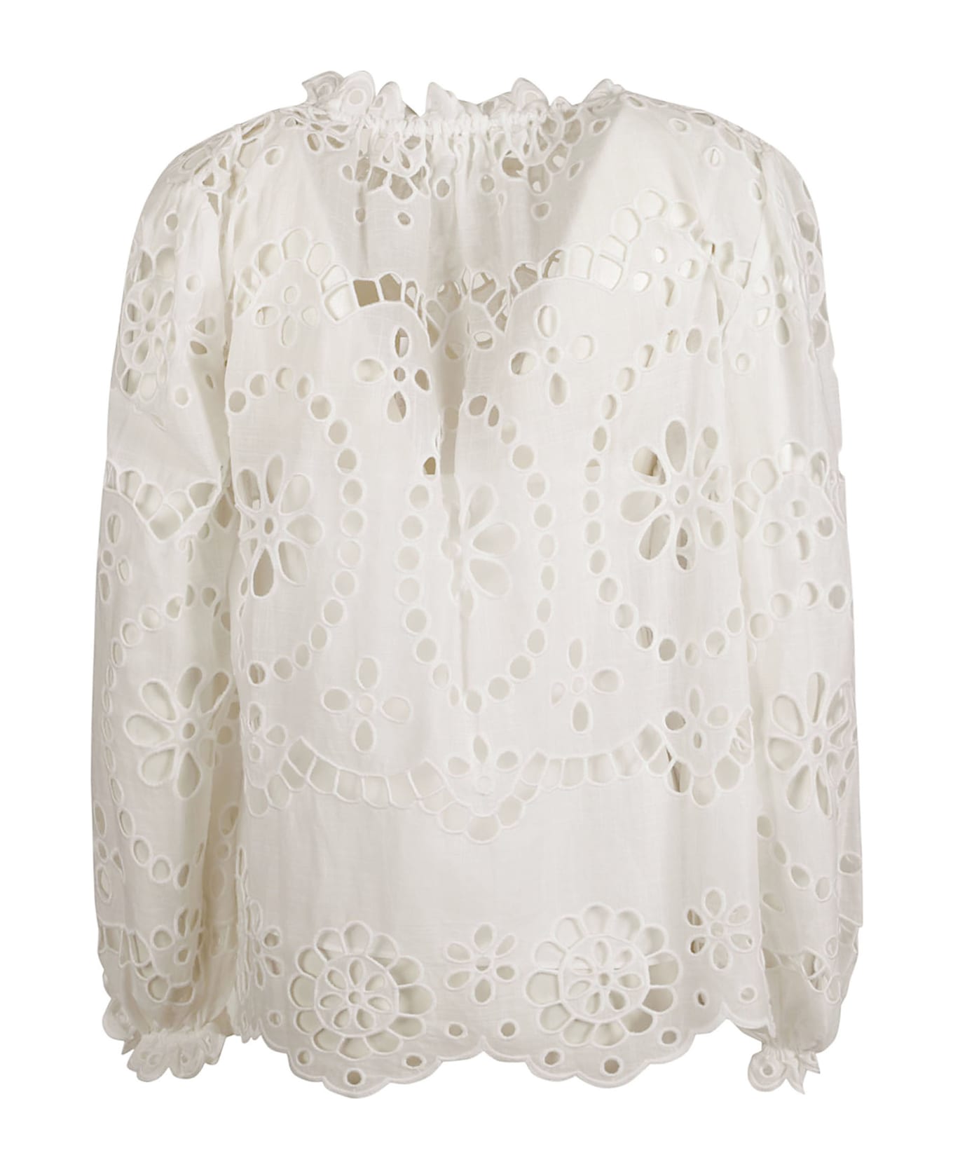 Zimmermann Lexi Embroidered Blouse - Ivory