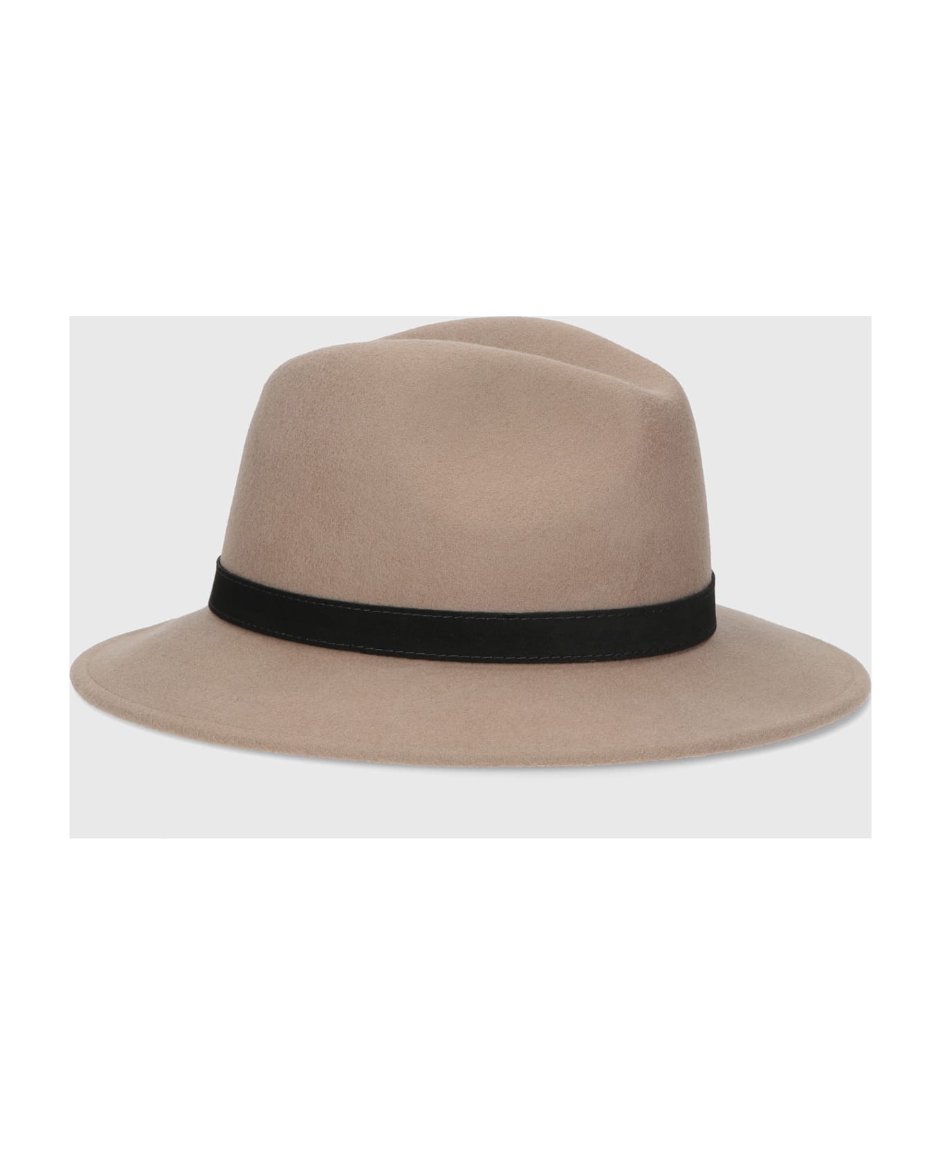 Borsalino Dario Crushable Wool Felt With Fleece Earflaps - BEIGE, BROWN HATBAND