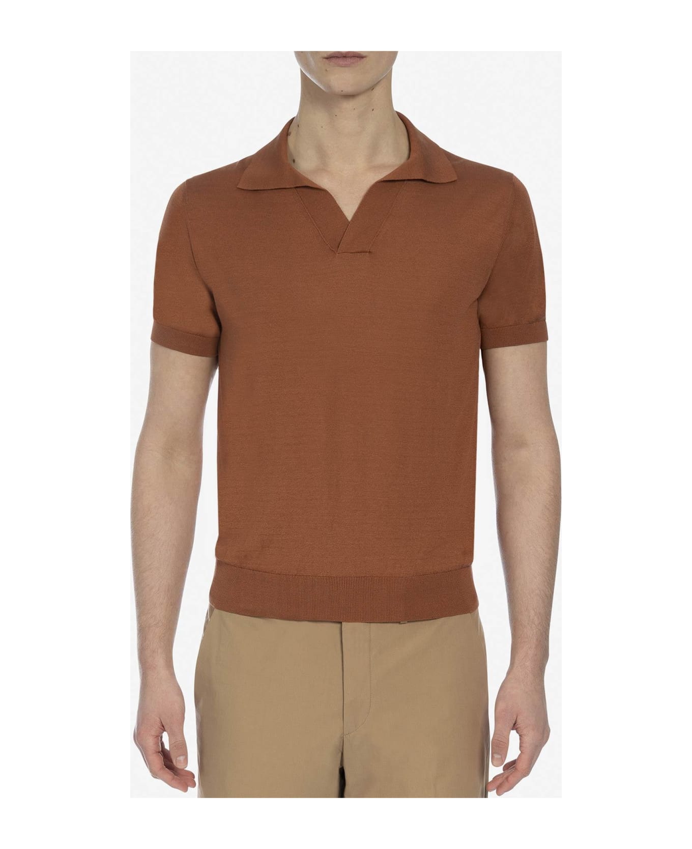 Larusmiani 'harry' Polo Polo Shirt - Brown
