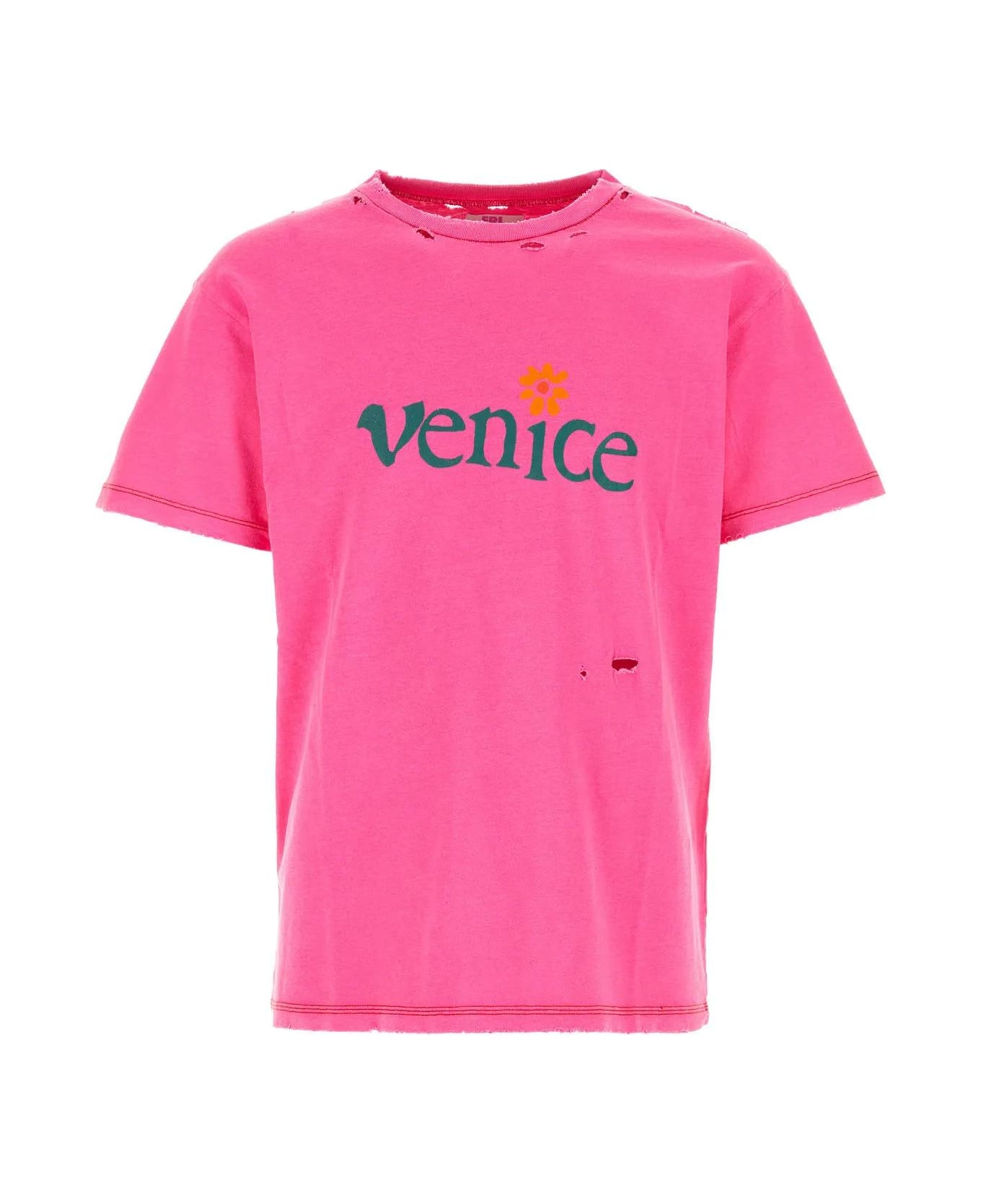 ERL Fluo Pink Cotton Blend T-shirt - Pink