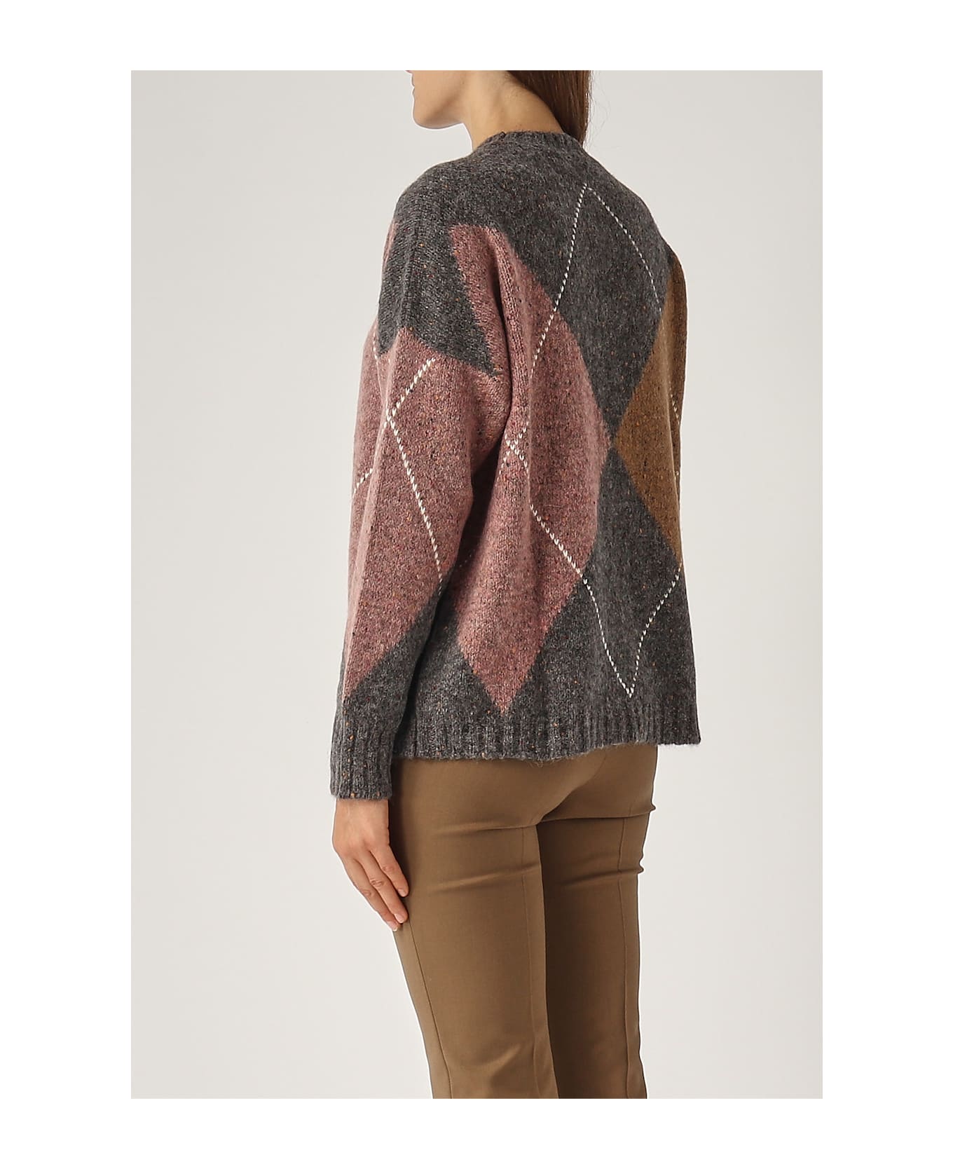 Gran Sasso Alpaca Sweater - ANTRACITE-FANGO