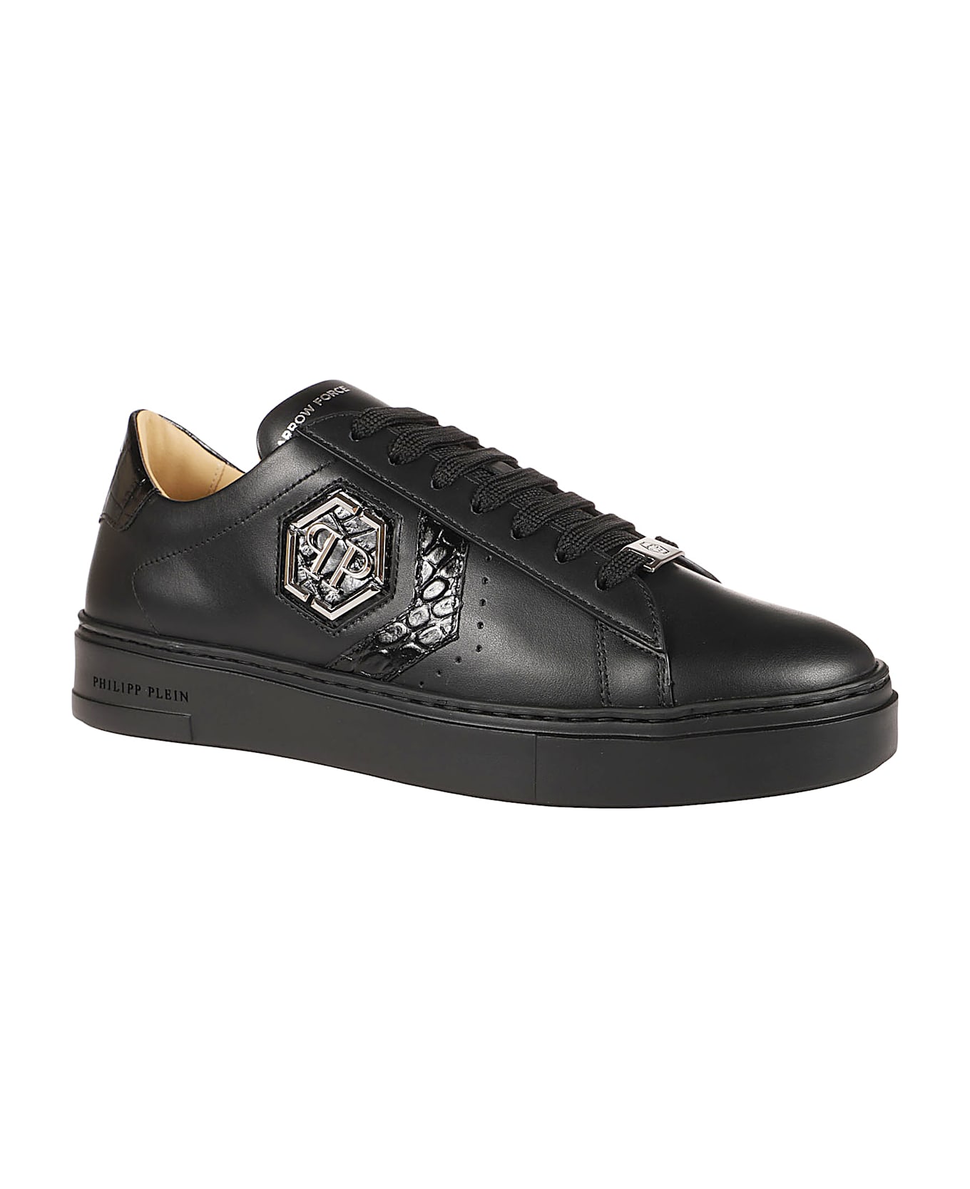 Philipp Plein Hexagon Low Top Sneakers - Black/black