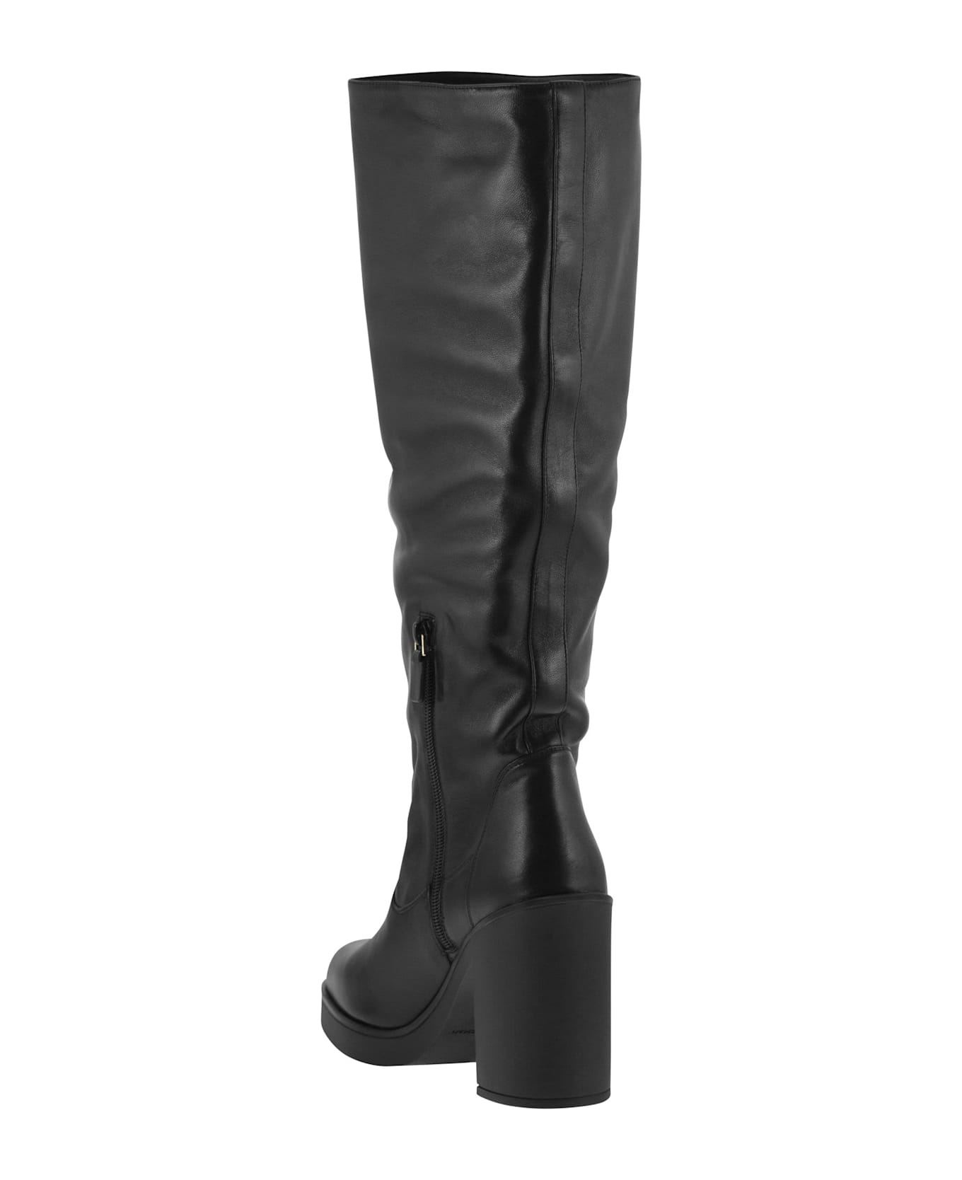 ロングブーツ Stuart Weitzman FW24 BETHENNY 80 - Leather boot (SJ290 BLK) Stuart Weitzman Bethenny 80 - Leather Boot | italist, ALWAYS