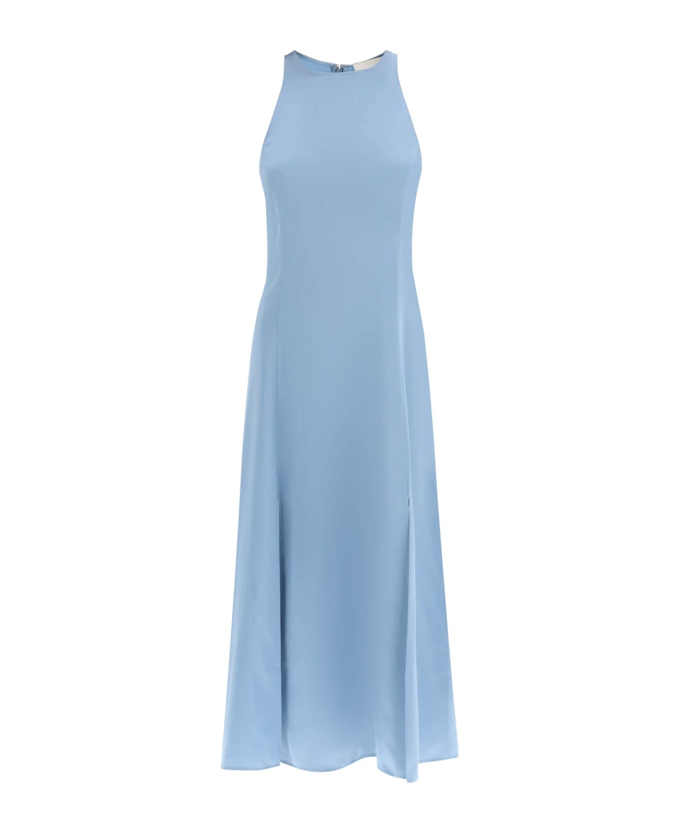 Loulou Studio Maxi Silk Slip Dress - BLUE (Light blue)