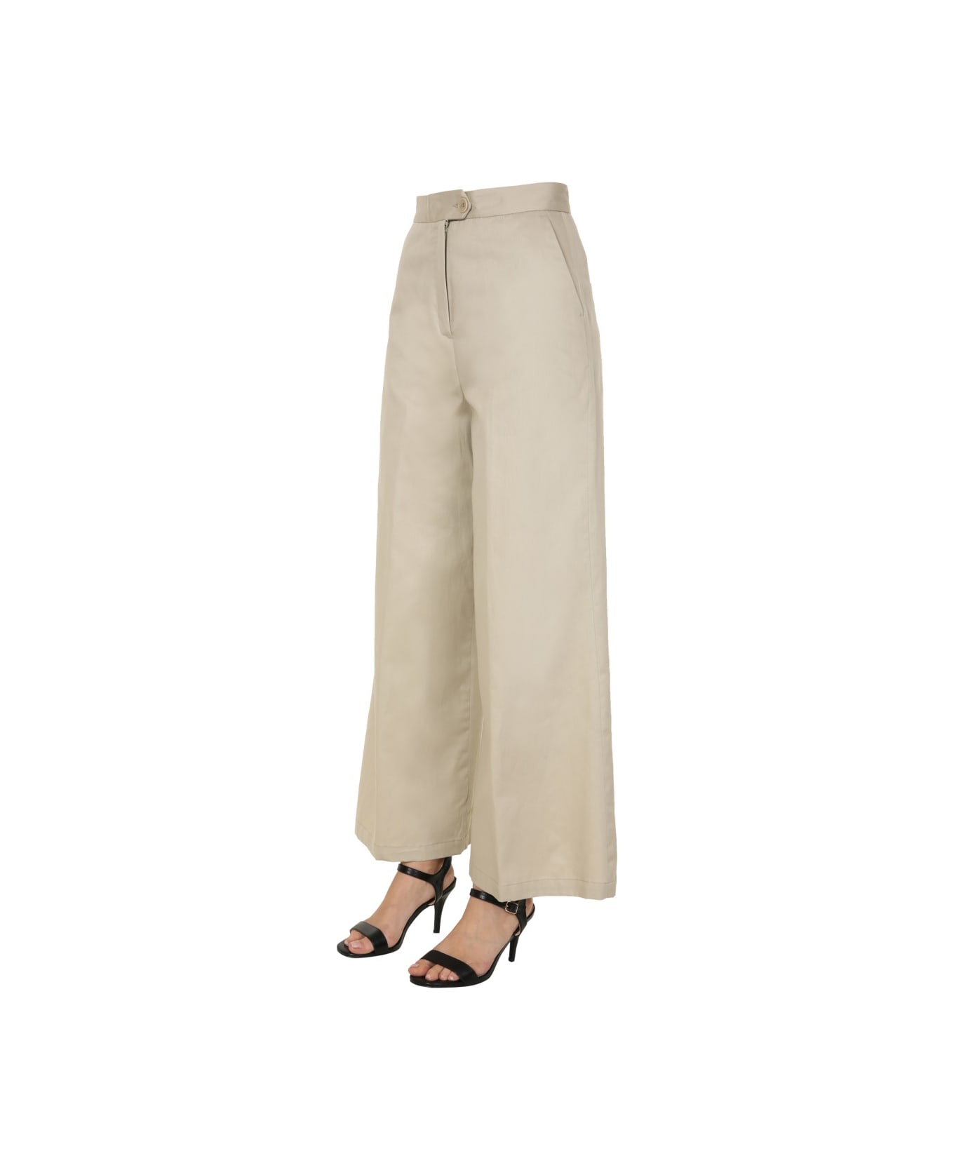 Aspesi Wide Trousers - WHITE