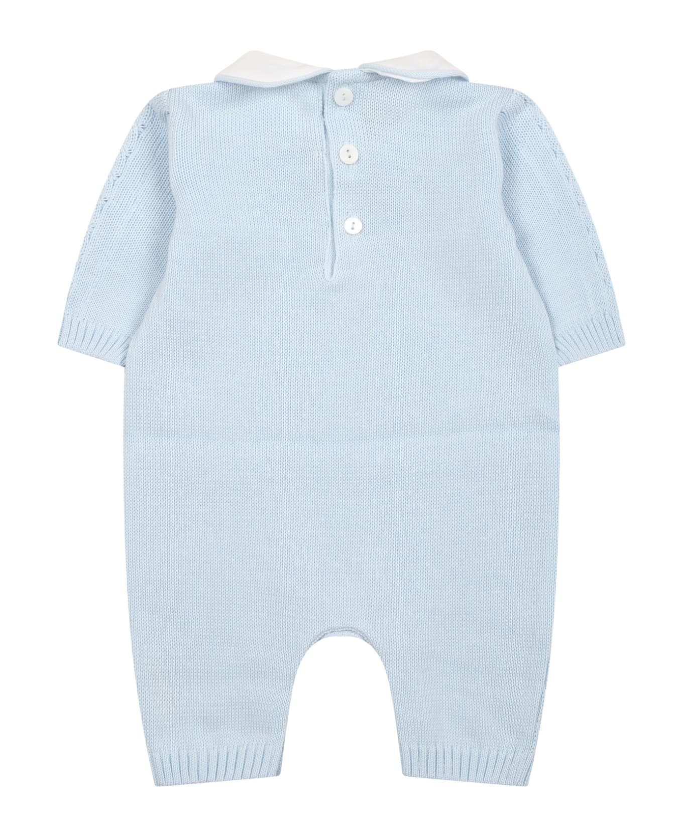 Little Bear Sky Blue Babygrown For Baby Girl - Light Blue ボディスーツ＆セットアップ
