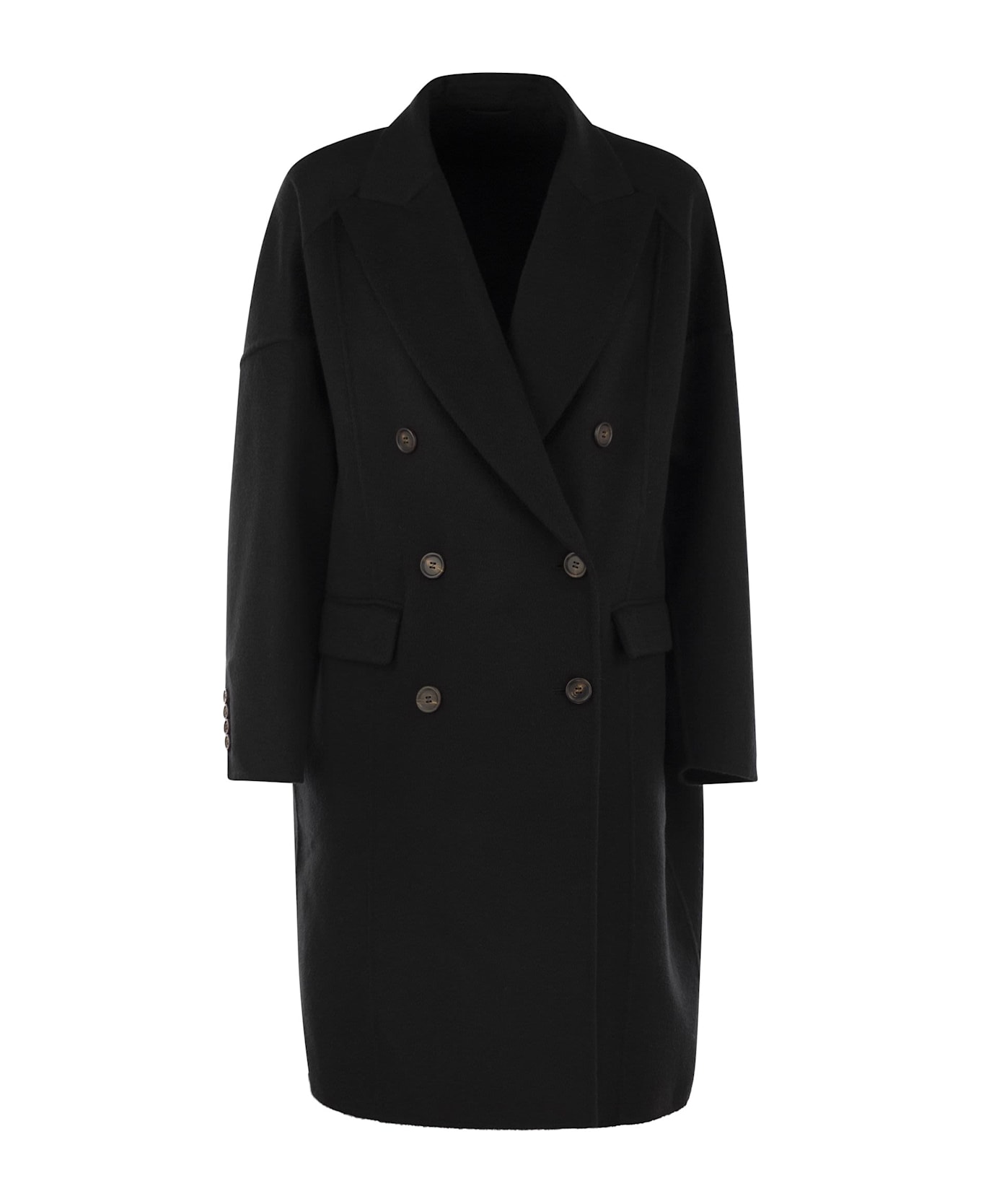 Brunello Cucinelli Double Knit Coat - Black