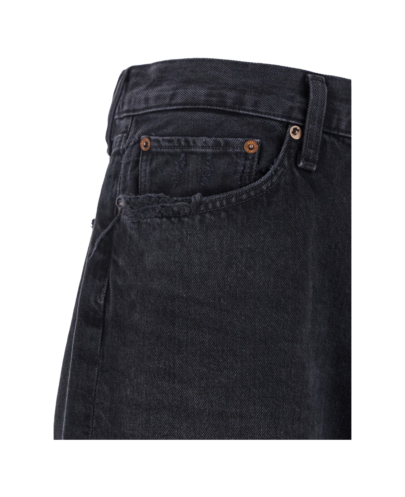 AGOLDE 
90
s
 Black Five Pocket Jeans In Cotton Man - Black