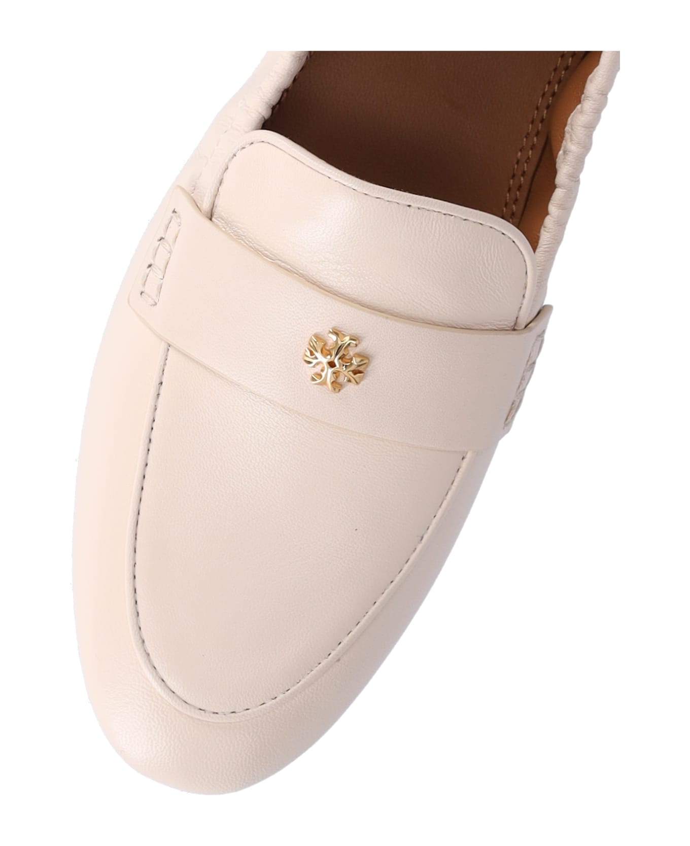 Tory Burch Leather Ballet Loafer - panna