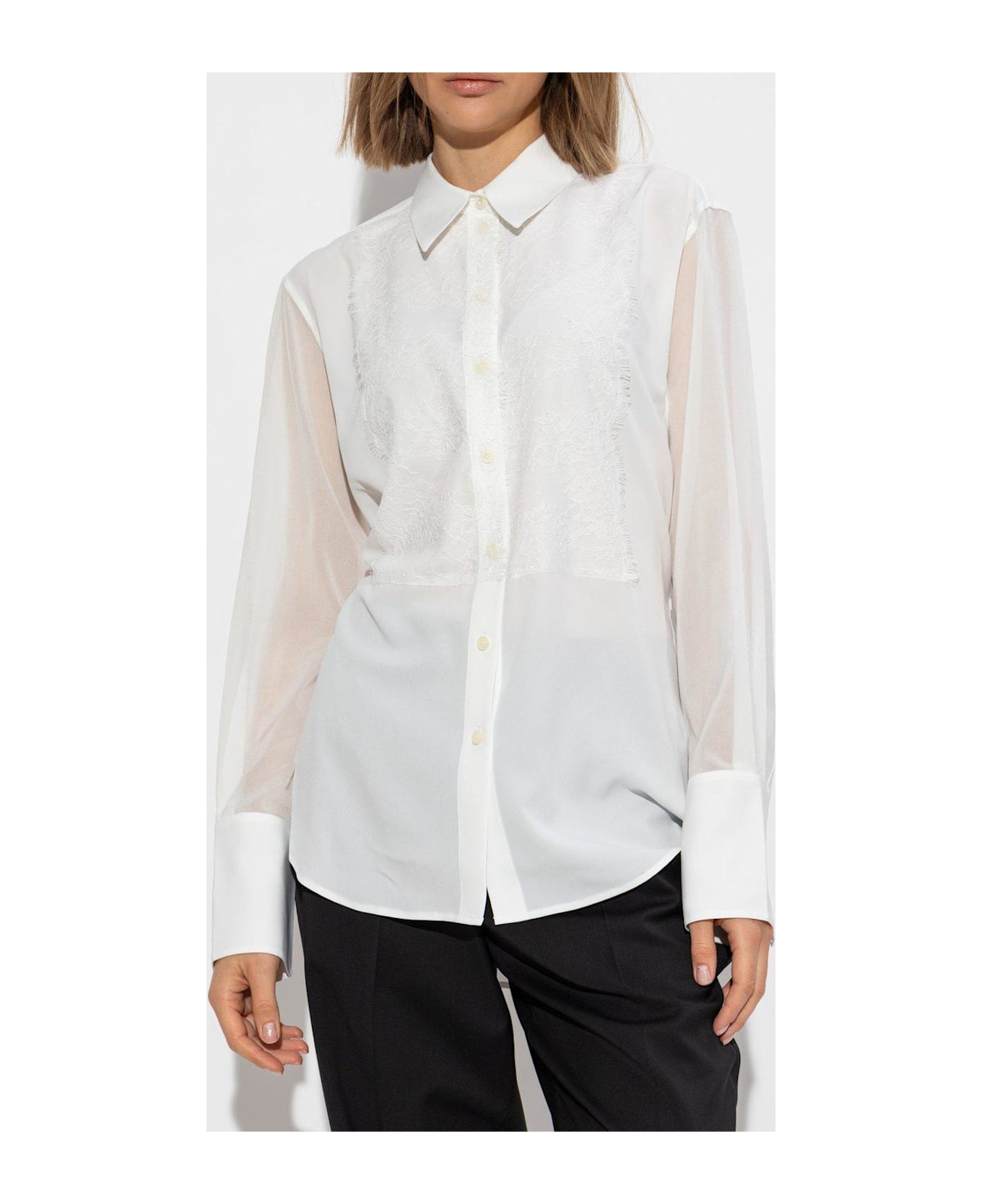 Helmut Lang Relaxed Lace Shirt - White