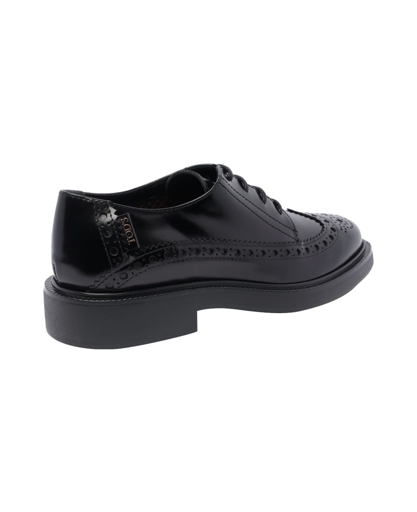 Tod's Leather Laced Up Shoes - Black
