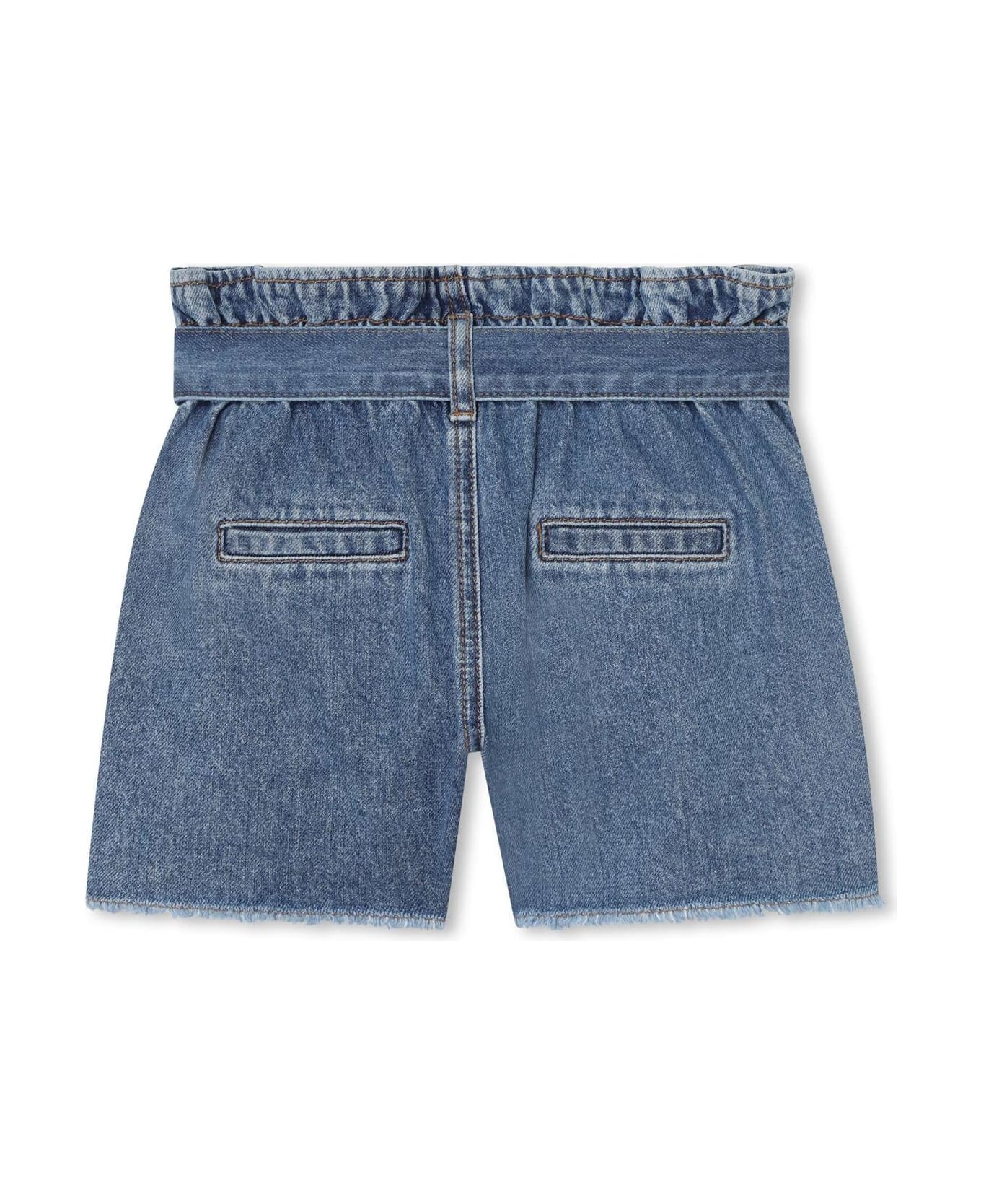 Sonia Rykiel Denim Shorts With Embroidery - Light blue ボトムス
