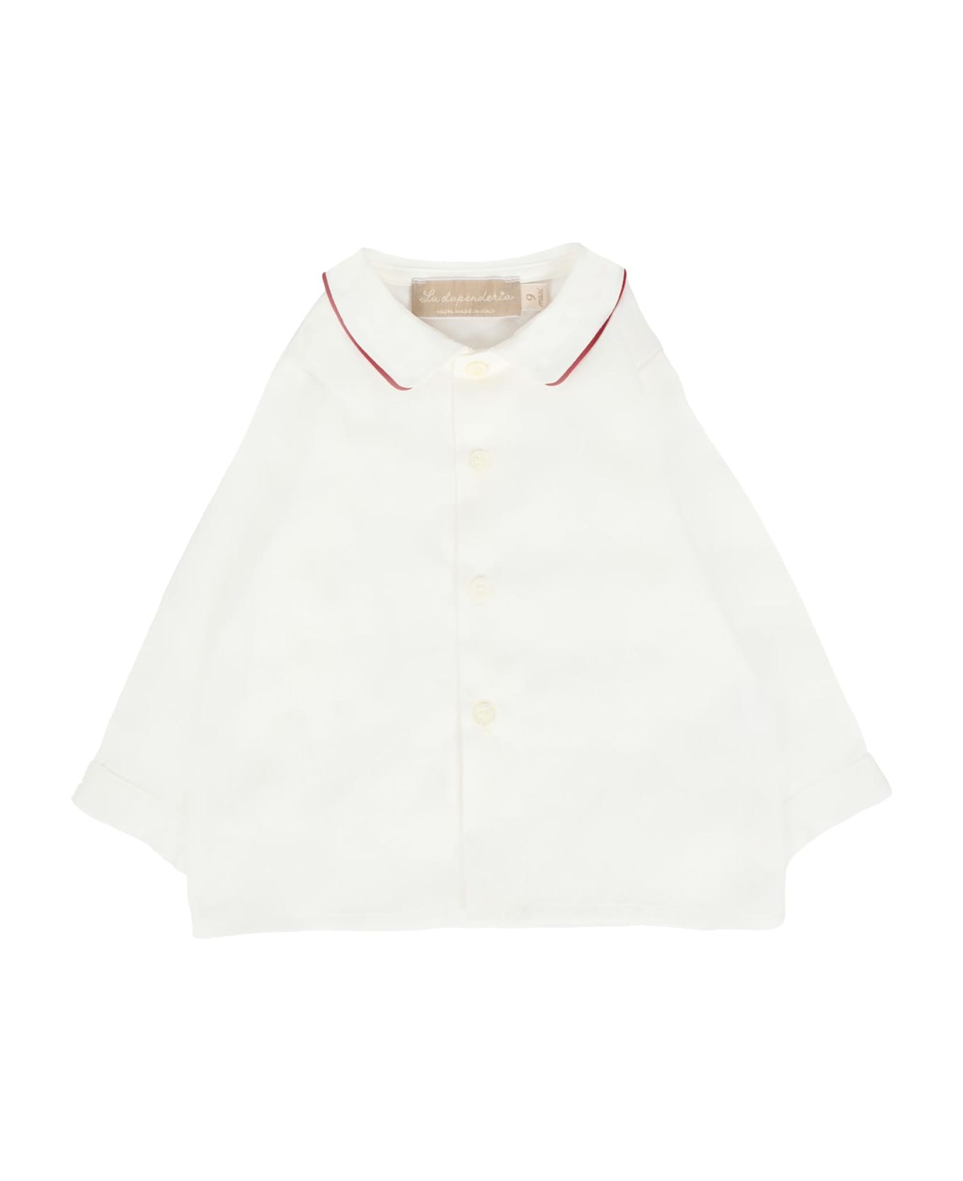 La stupenderia White Shirt For Baby Boy - White