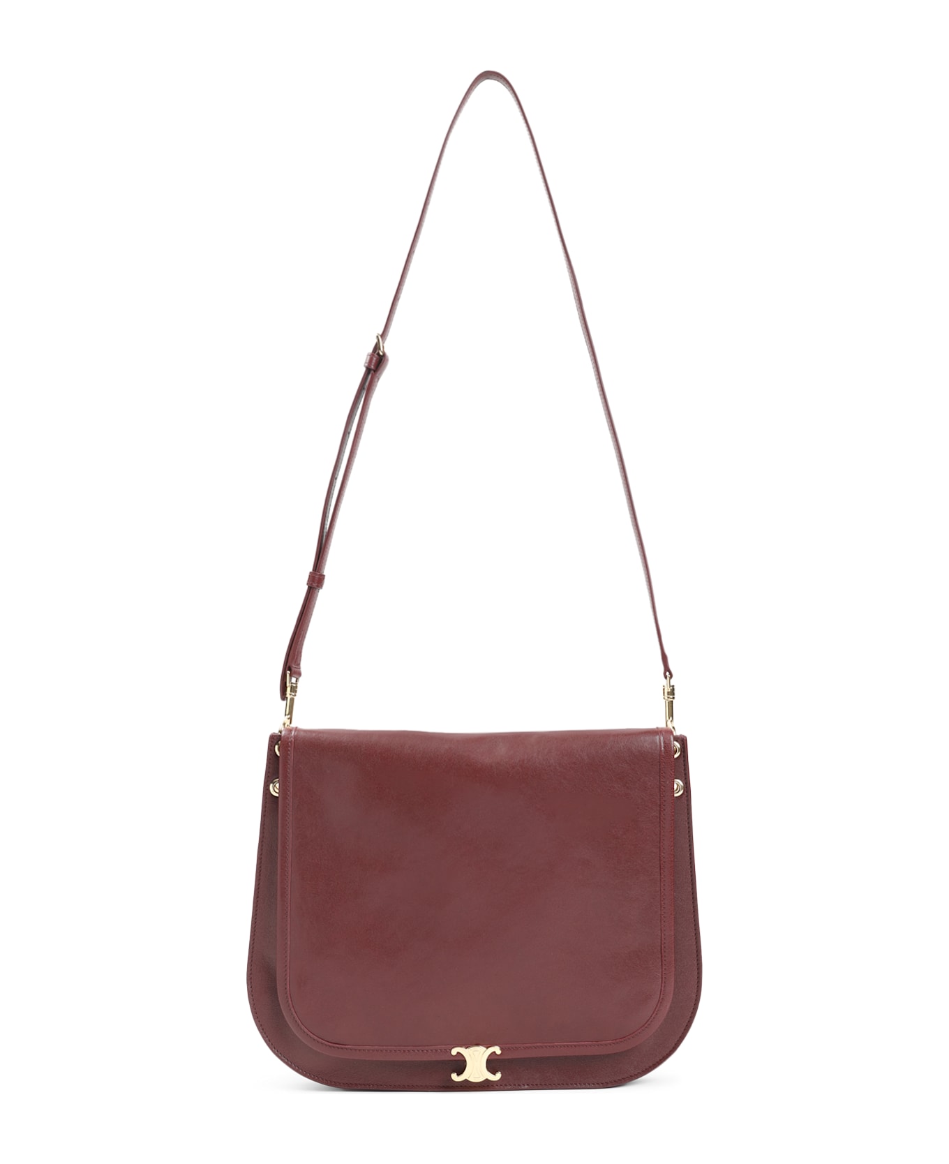 Celine Besace Soft Triomphe Handbag - Po Syrah