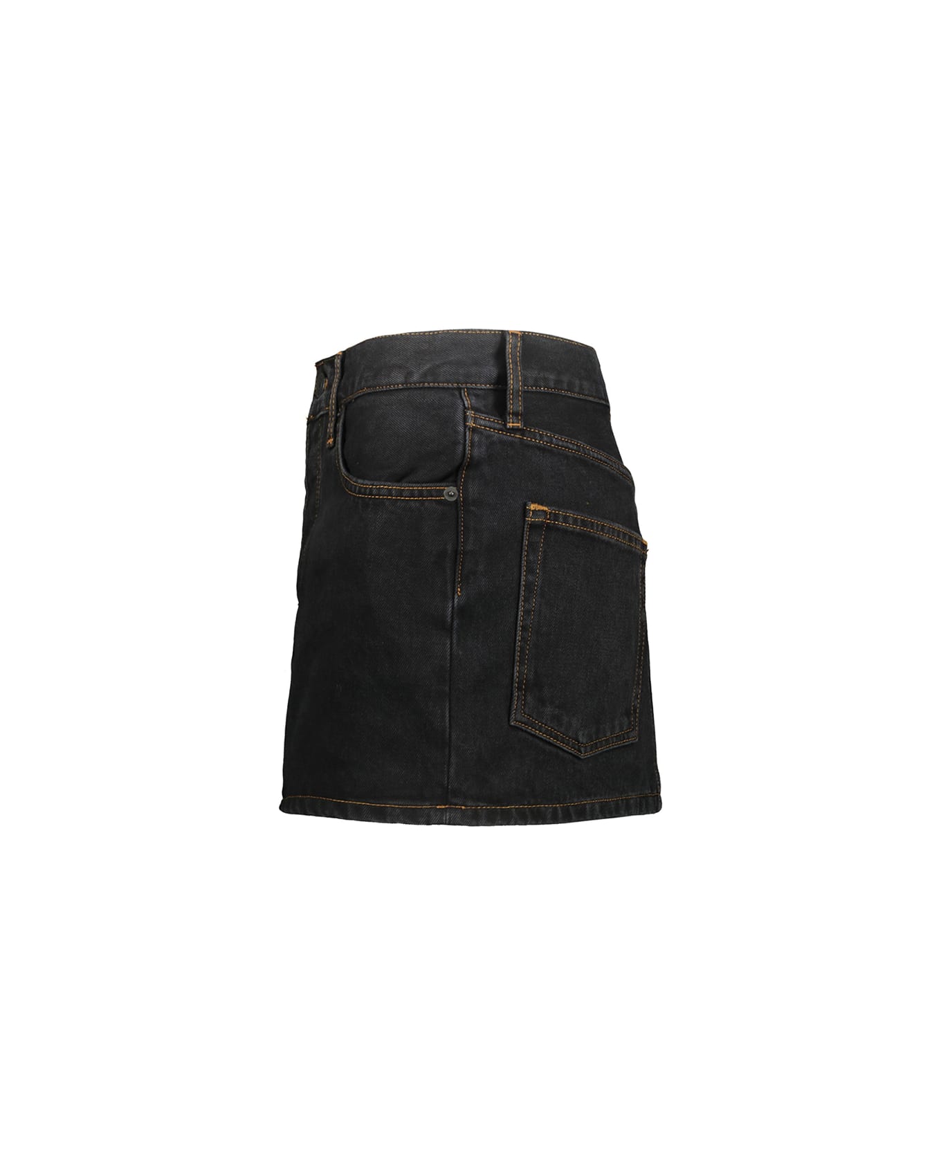 WARDROBE.NYC Micro Mini Denim Skirt - Blk Black