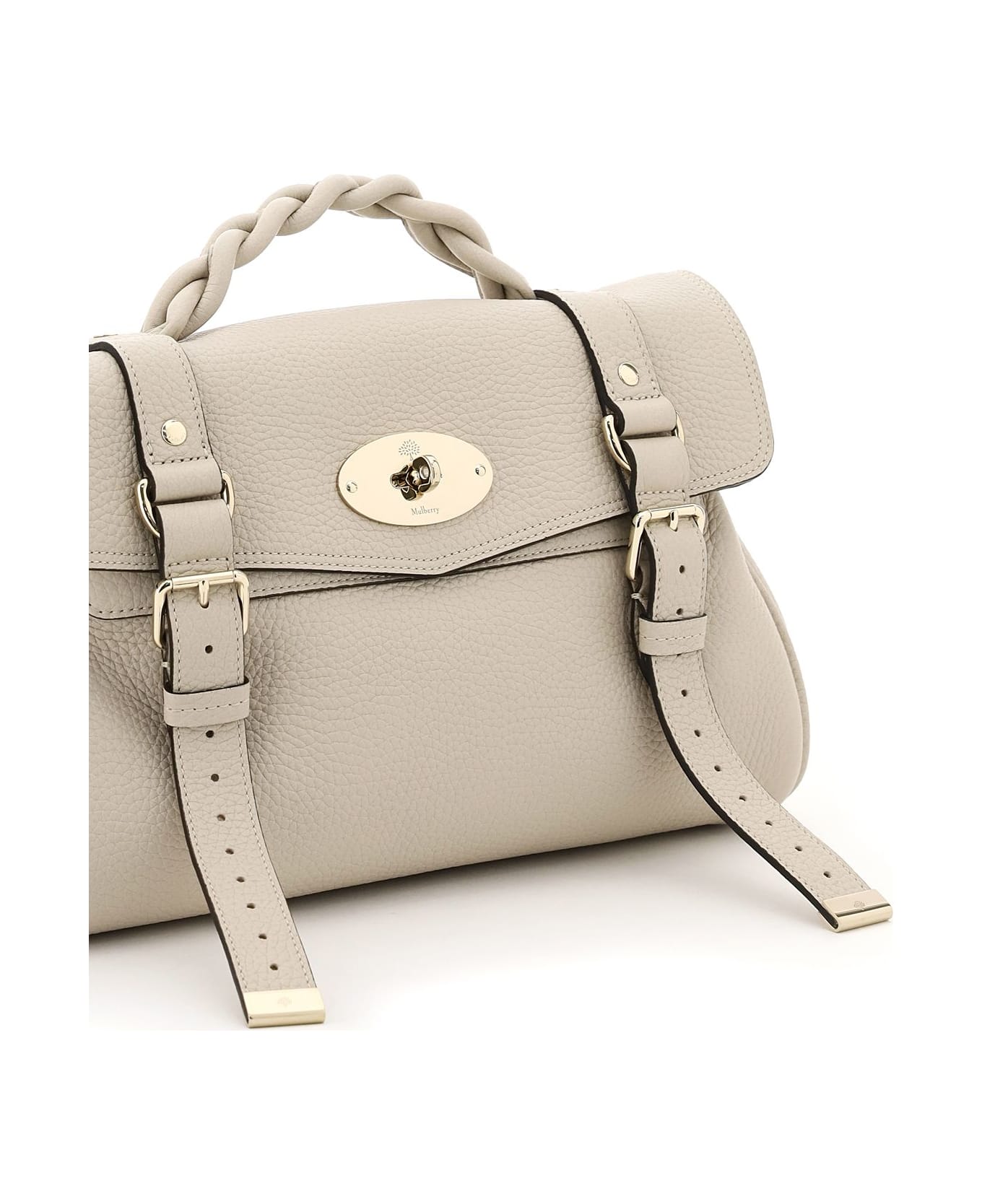 Mulberry Alexa Medium Hammered Leather Bag - WHITE