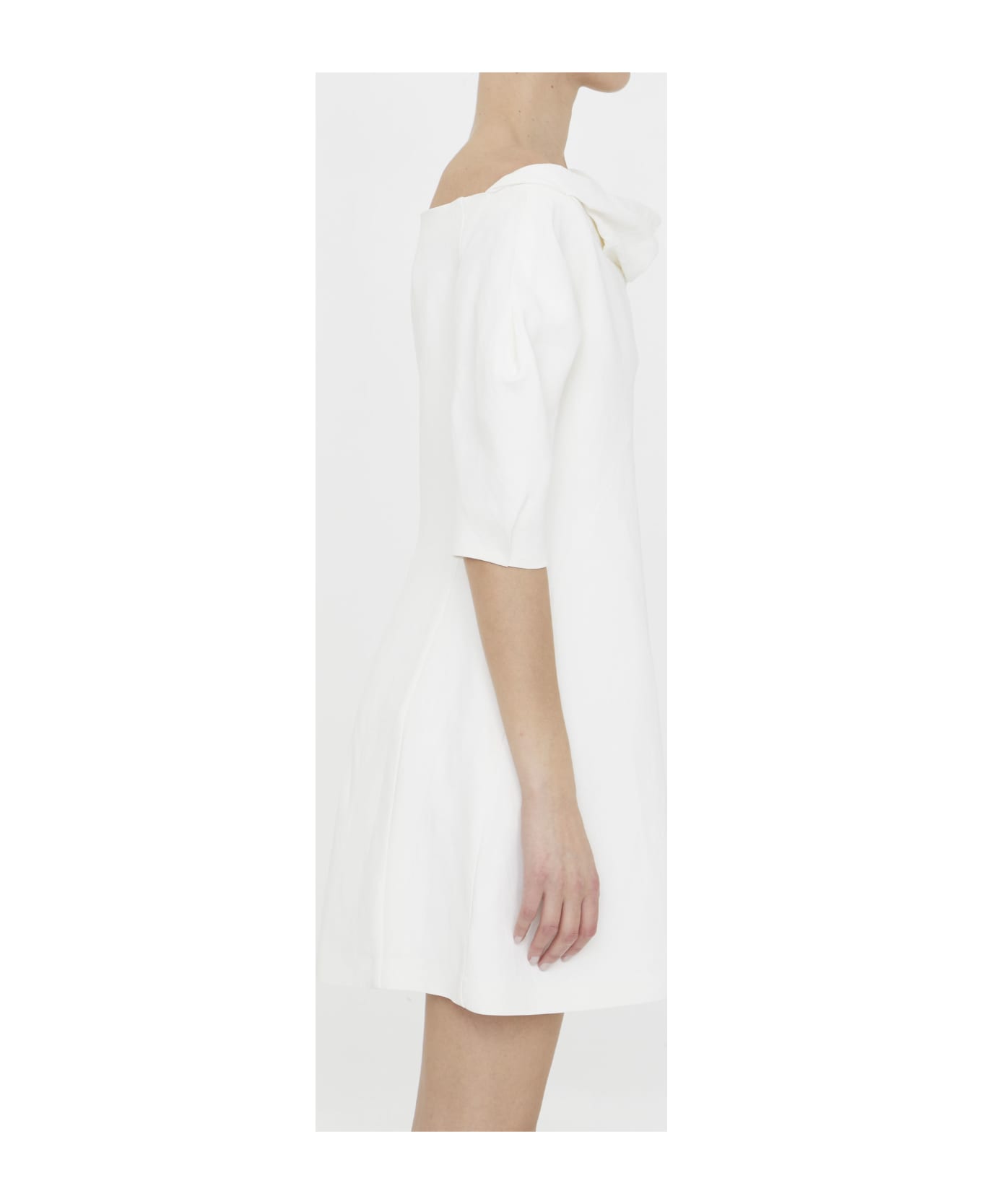 Jil Sander Linen And Viscose Dress - WHITE