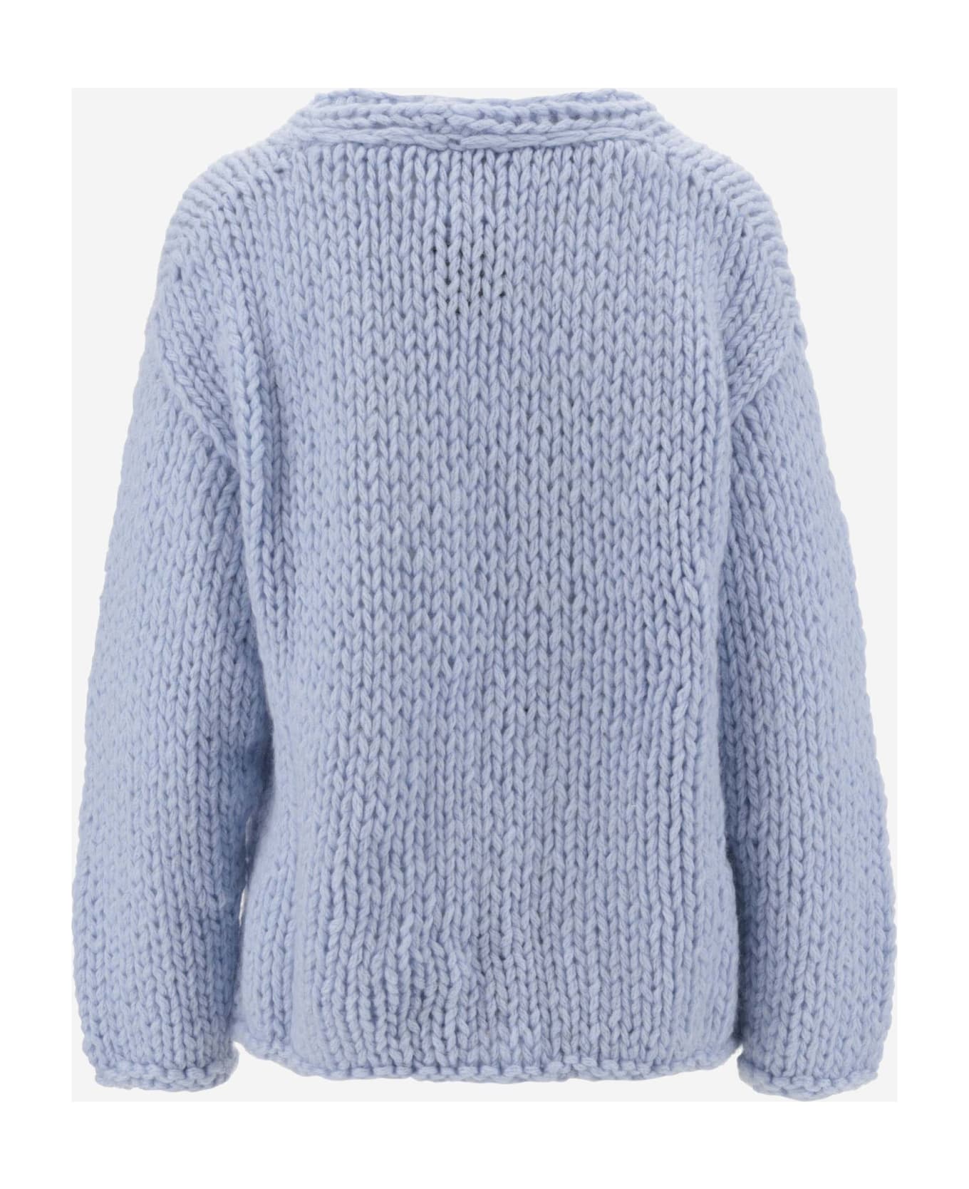 Evyinit Merino Wool Blend Sweater - Clear Blue